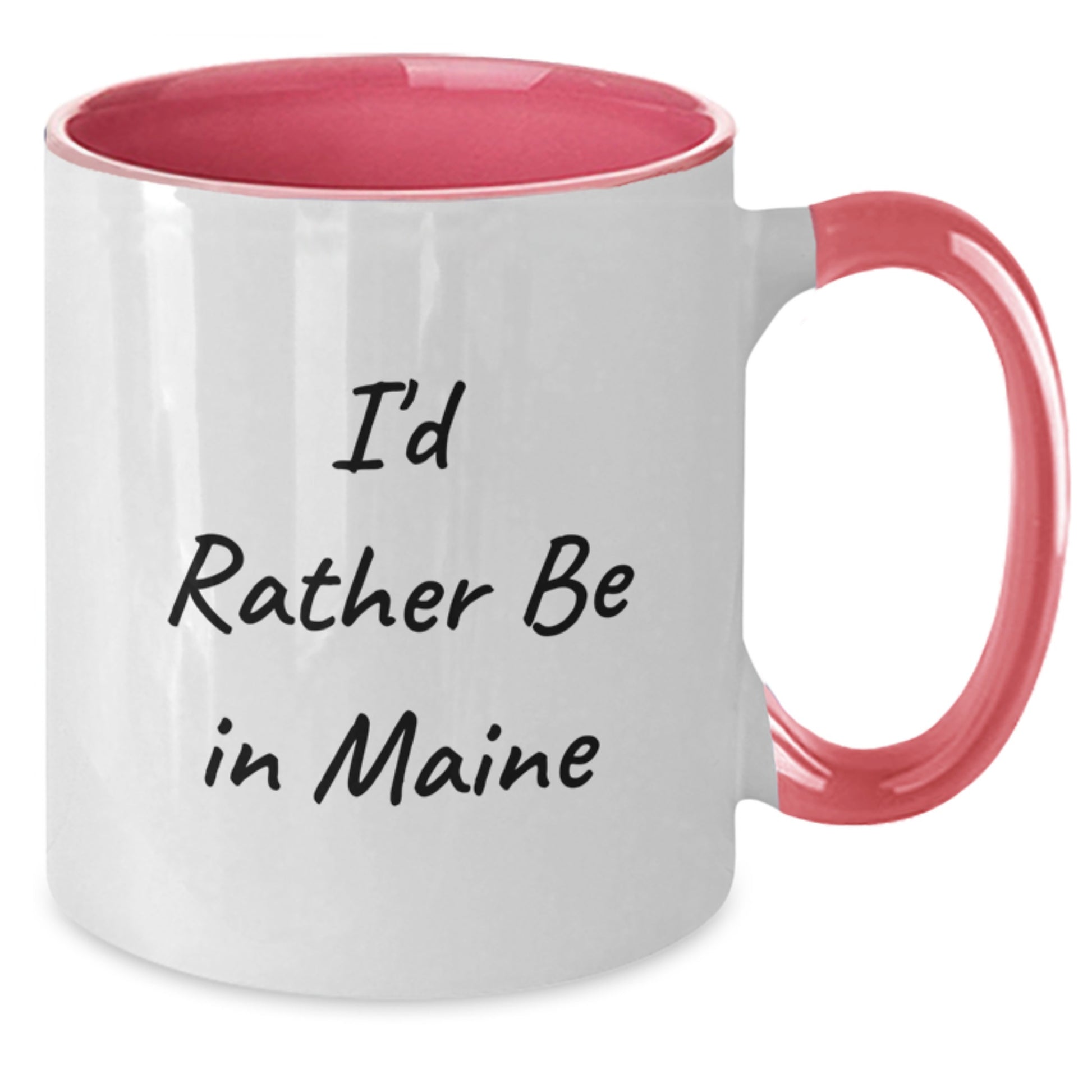 Maine Lovers Gifts from Friends, Gifts for Maine Enthusiasts - Funny Two Tone Coffee Mugs, I'd Rather Be In Maine, Birthday Unique Gifts - Additional