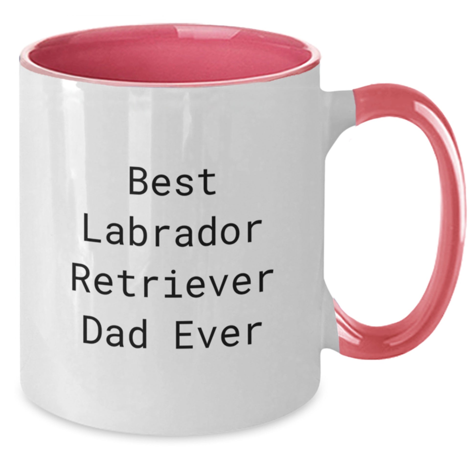 Funny Labrador Retriever Dog Lover Gifts from Dad to Son Birthday Unique Two Tone Coffee Mugs - Best Labrador Retriever Dad Ever Quote - Additional