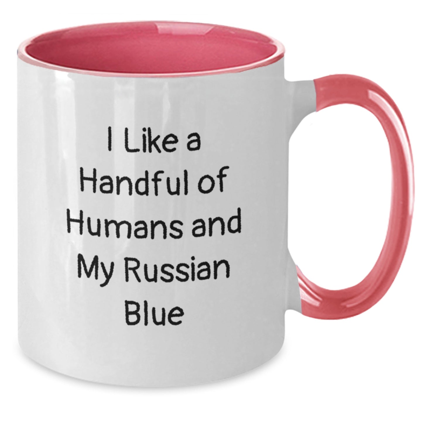 Funny Russian Blue Cat Lover Gifts from Men to Friends, Unique Handmade Two Tone Coffee Mug for Christmas Unique Gifts - Additional