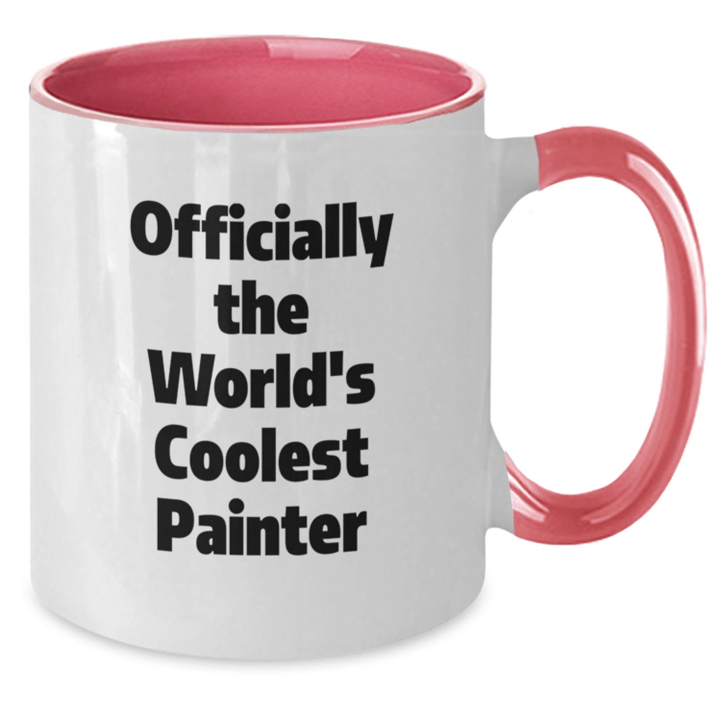 Gifts for Painter Friends Officially The World's Coolest Painter Two Tone Coffee Mug Funny Christmas Unique Gifts - Additional