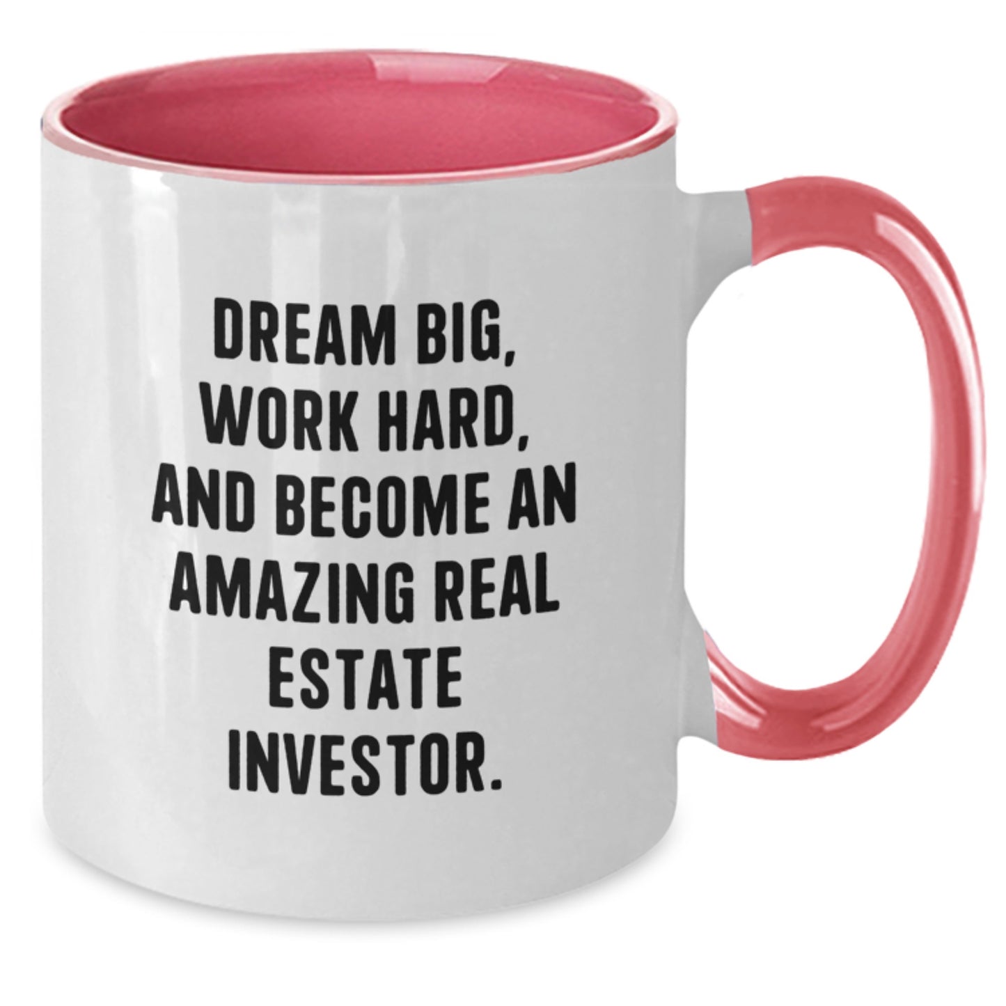 Real Estate Investor Gifts from Friends for Men and Women - Two Tone Coffee Mug for Inspirational Motivation with Funny Quote - Christmas Unique Presents - Additional