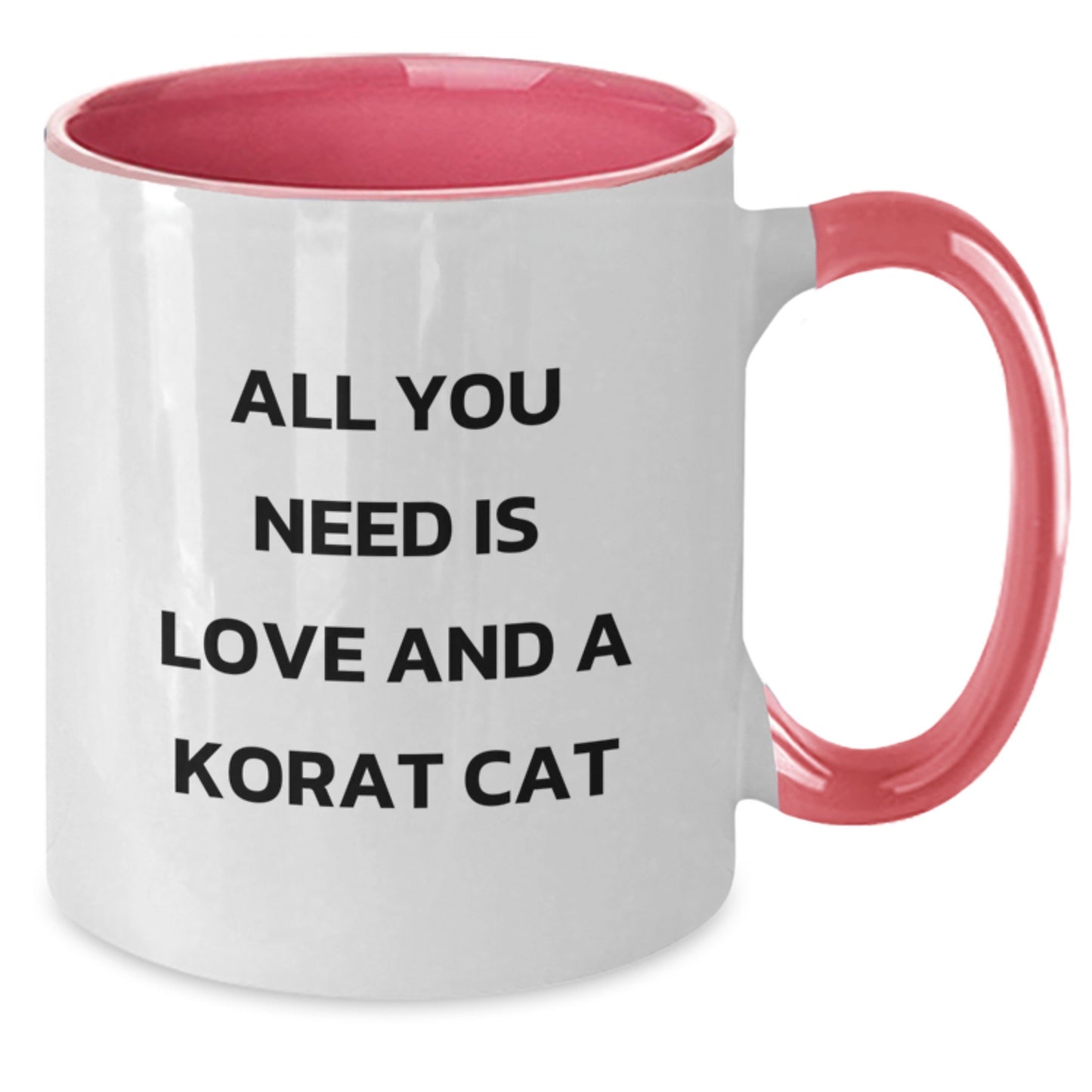 A Korat Cat Two Tone Coffee Mug, Funny Quote, Gifts for Korat Cat Lovers from Friends at Christmas - Additional