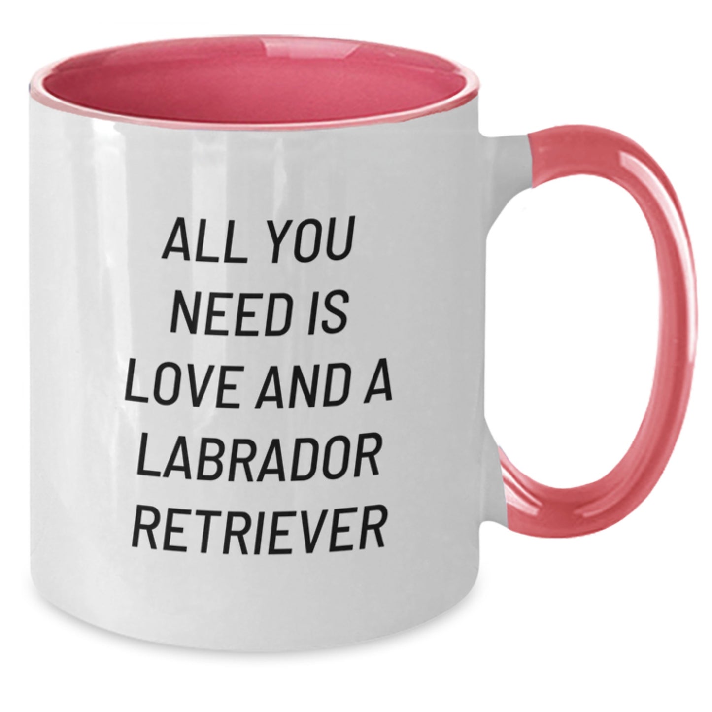 Funny Labrador Retriever Dog Gifts from Friends and Family - All You Need Is Love And A Labrador Retriever Two Tone Coffee Mug for Birthday - Additional