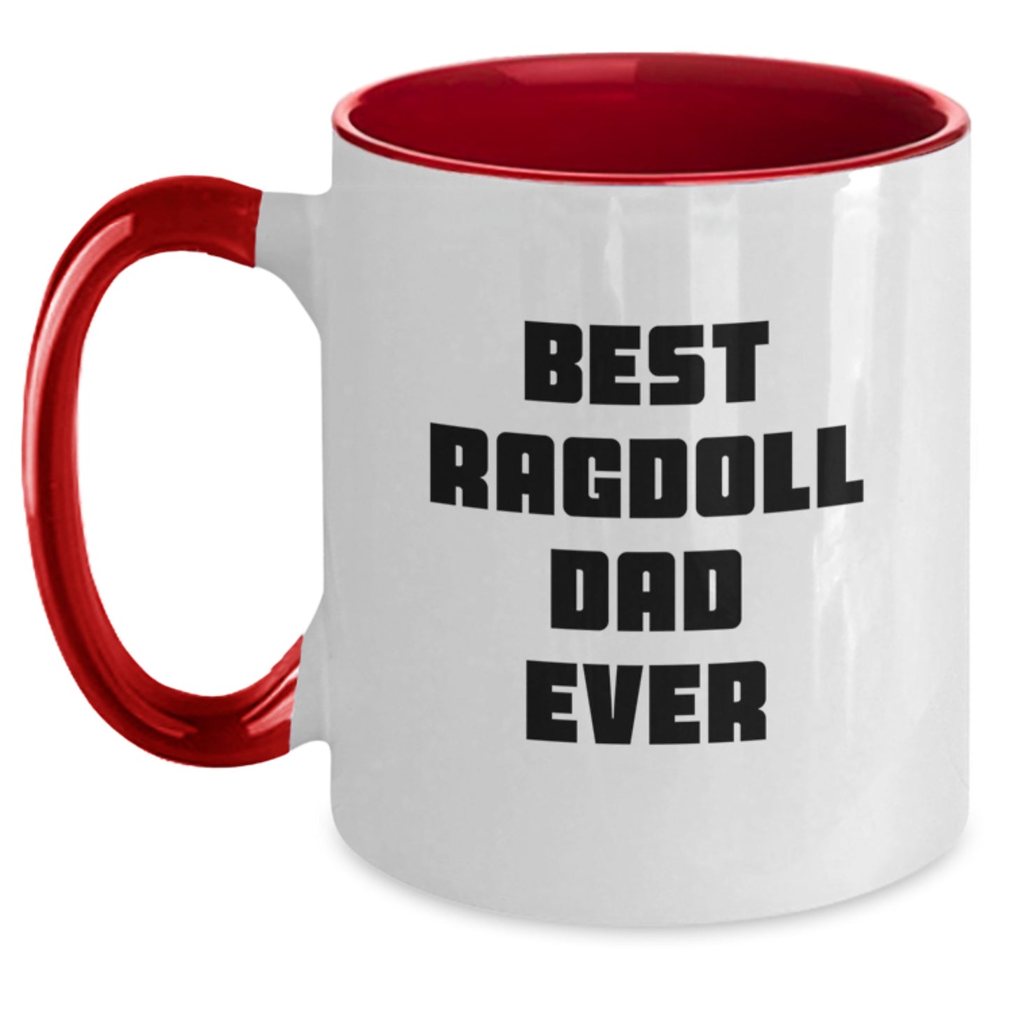 Funny Ragdoll Cat Gifts for Best Ragdoll Dad Ever, Two Tone Coffee Mug, Birthday Unique Gifts from Friends - Main