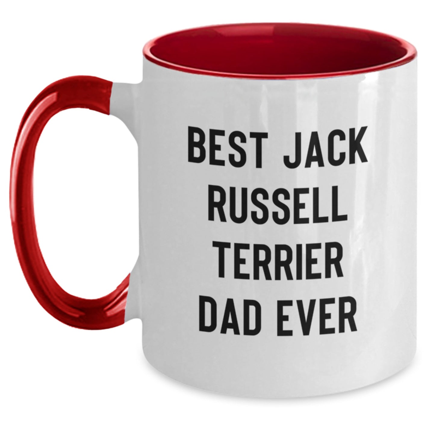 Funny Jack Russell Terrier Dog Dad Gifts for Him from Friends, Family, or Coworkers - Best Graduation Unique Gifts for Men, Funny Two Tone Coffee Mug, 11oz - Main