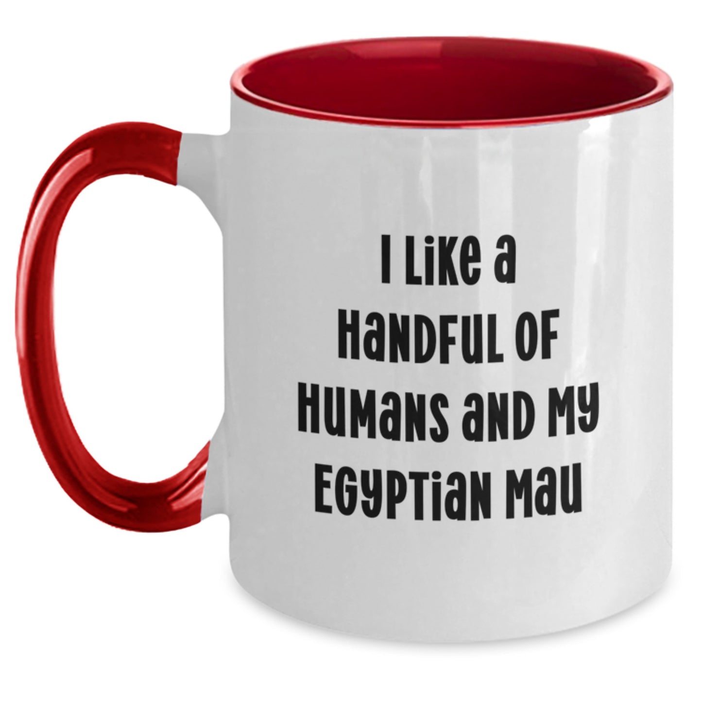 Funny Egyptian Mau Cat Gifts for Men, Women, Friends, and Family - Egyptian Mau Cat Lover Two Tone Coffee Mug, Christmas Unique Gifts from Men, Women, Friends, and Family - Main