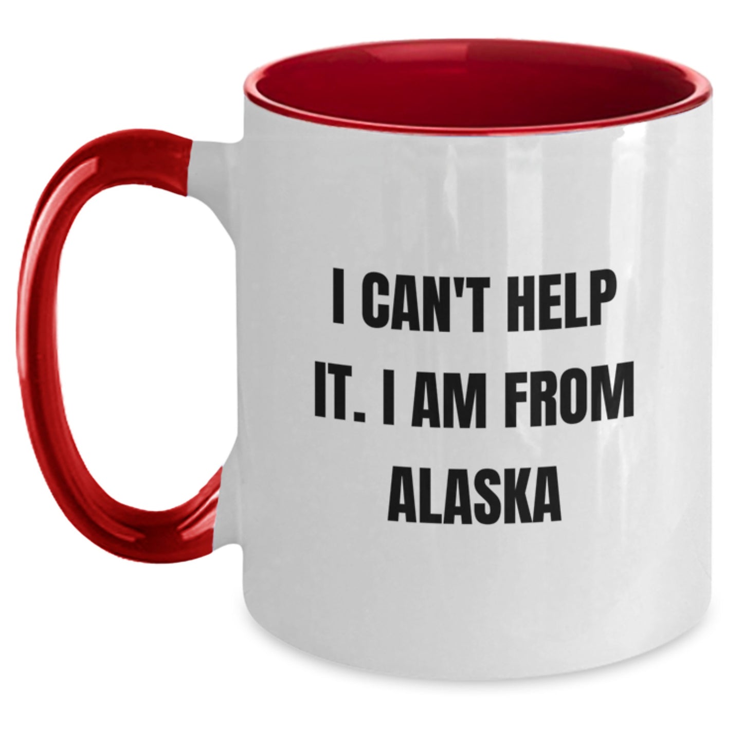 Funny Alaska Quote Two Tone Coffee Mug, Gifts from Friends for Alaska Men, Unique Graduation Gifts for Him - Main