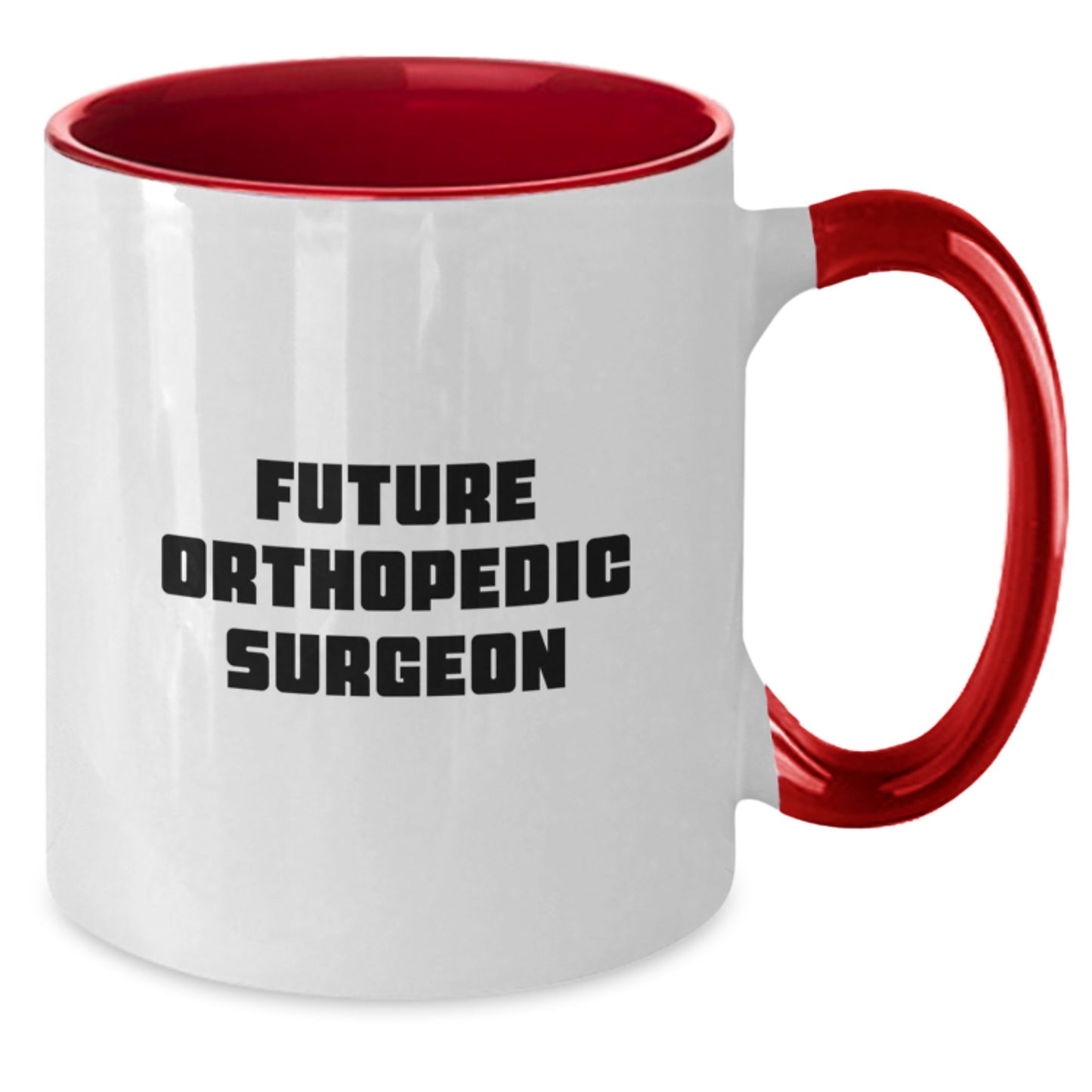 Funny Future Orthopedic Surgeon Gifts from Friends for Men Orthopedic Surgeon Two Tone Coffee Mug, Black and White Christmas Unique - Additional