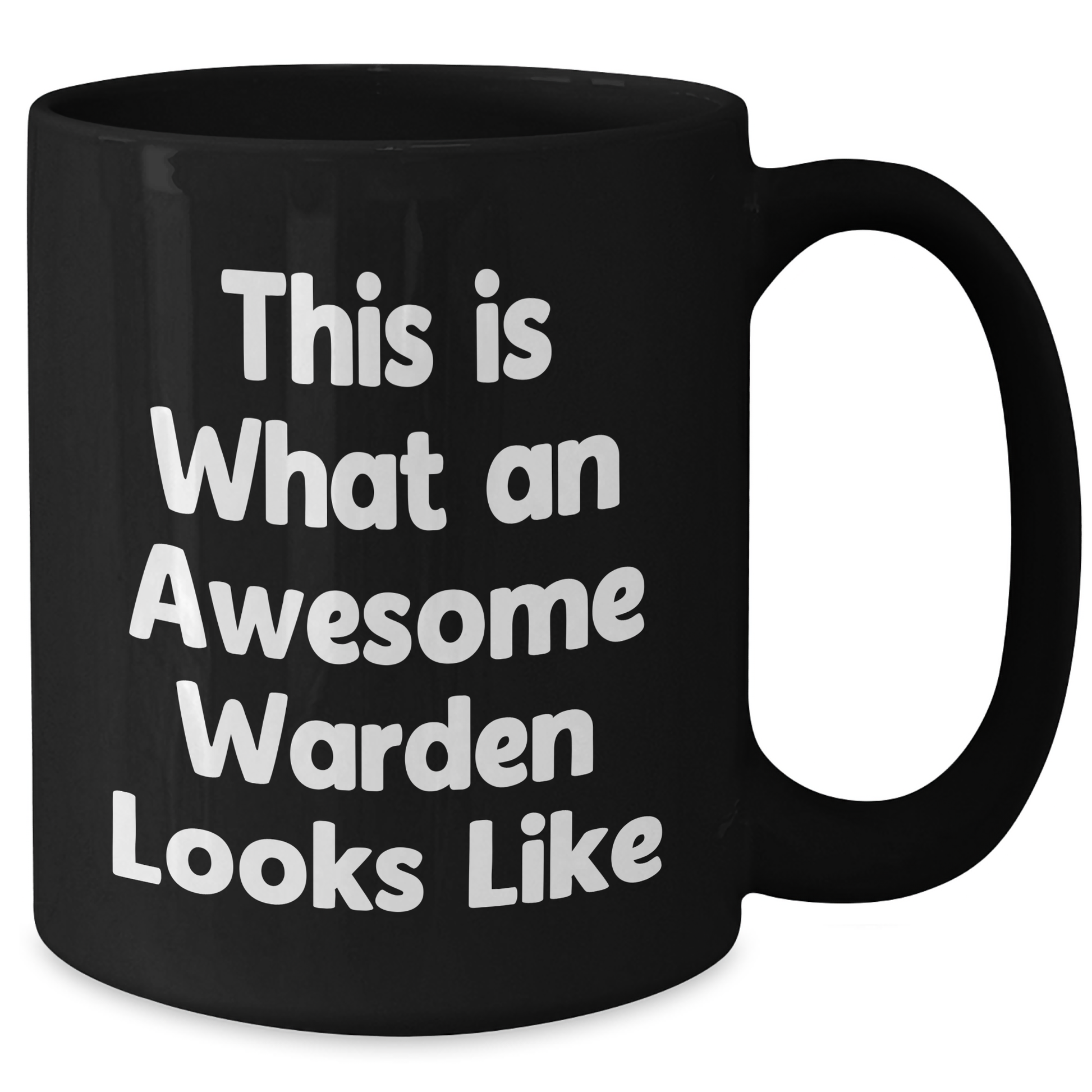 Funny Warden Gifts from Friends - Inspirational Black Coffee Mug for Graduation, 'This Is What An Awesome Warden Looks Like' Quote, Gifts for Warden, Men, Women, Coworkers, Family - Additional