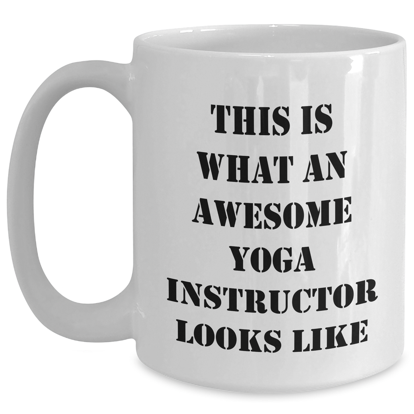 Funny Yoga Instructor Gifts from Friends, Gifts for Yoga Instructors, White Coffee Mug for Graduation - Main