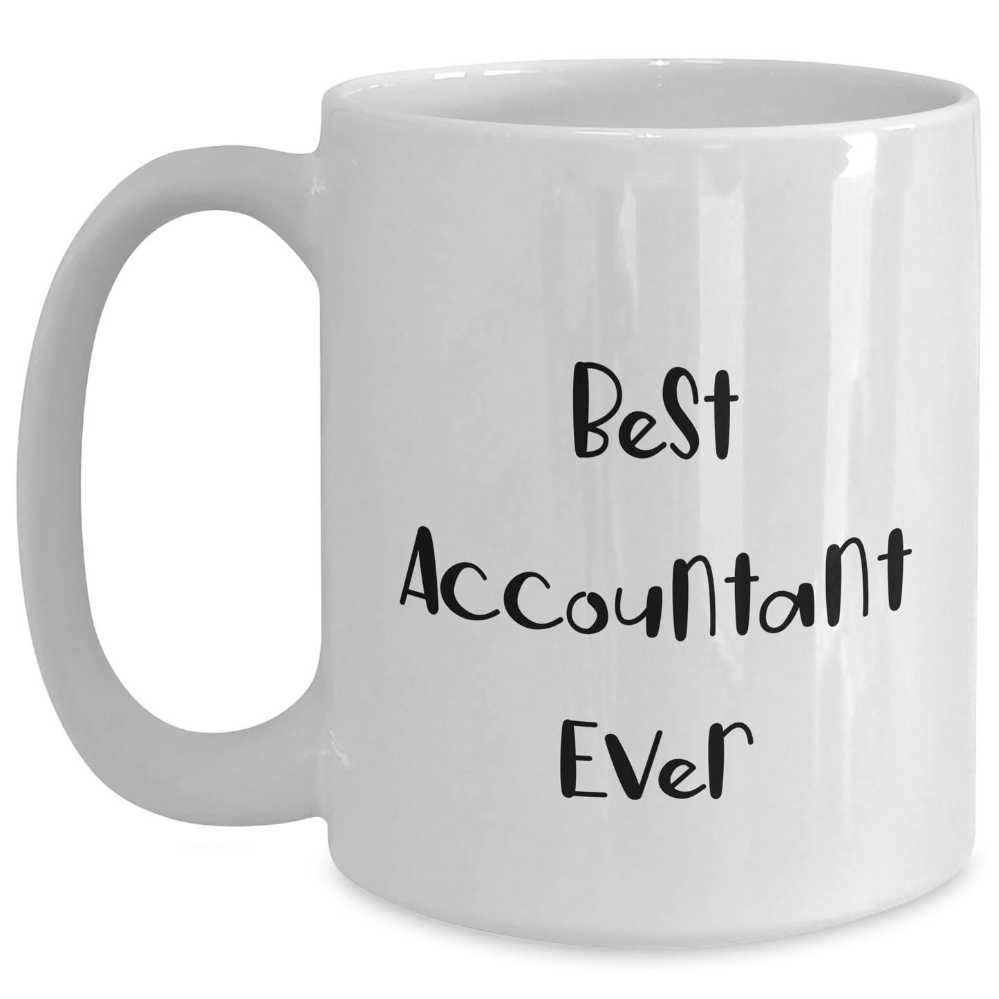 Funny Accountant Gifts from Friends for Graduation - White Coffee Mug 'Best Accountant Ever' - Main