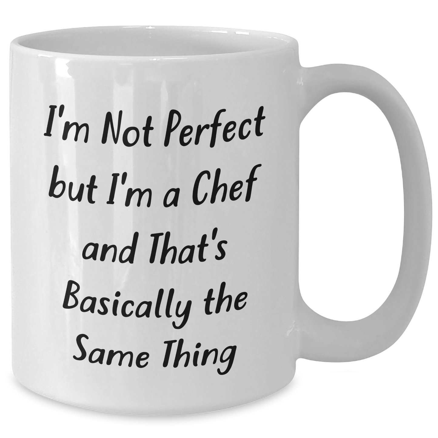 Funny Chef Gifts for Graduation - White Coffee Mug 'I'm Not Perfect But I'm A Chef' - Gifts from Friends for Chef - Additional