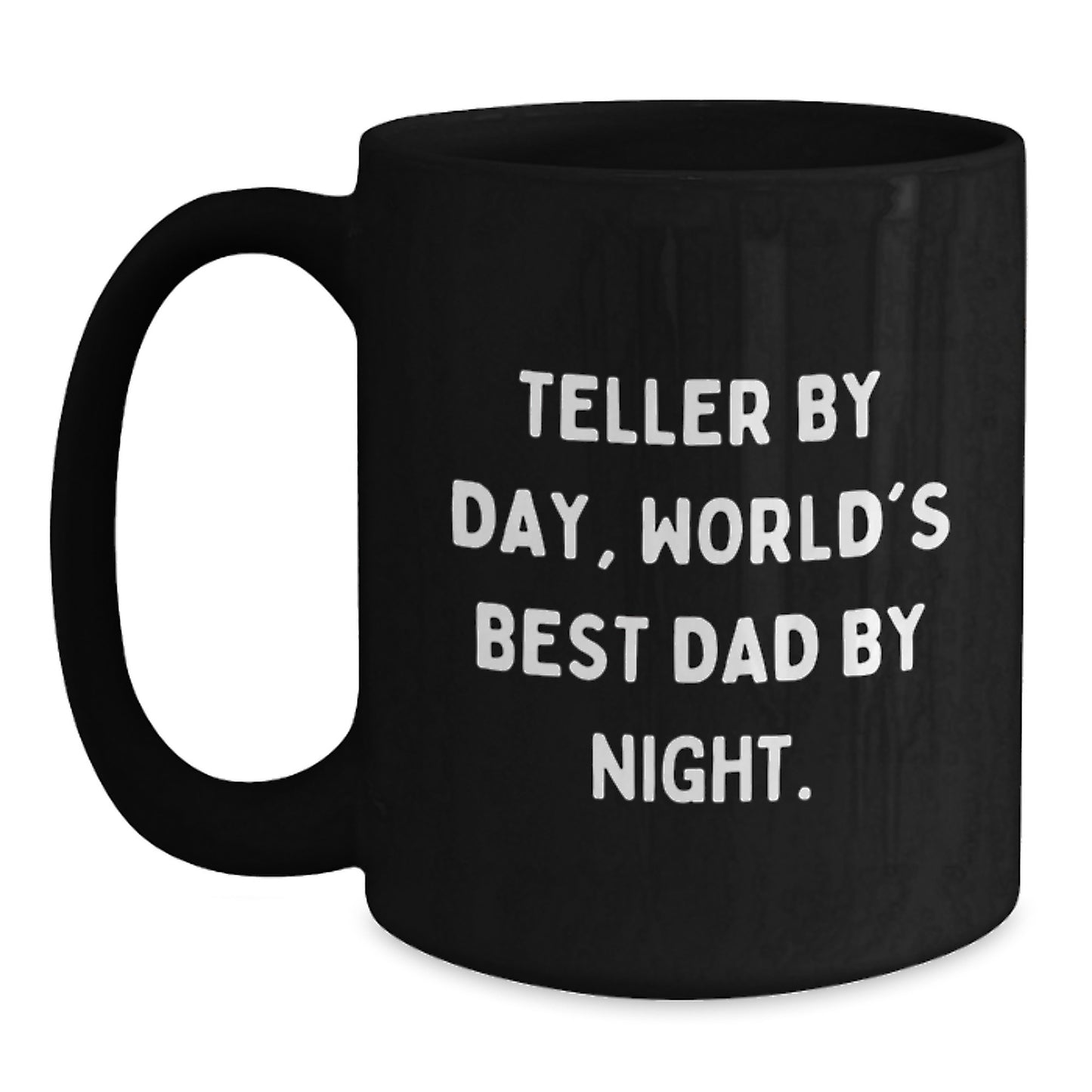 Teller By Day Funny Coffee Mug Gifts for Birthday, Black Coffee Mug for Teller Enthusiasts, Gifts from Men to Friends, Family, Coworkers - Main