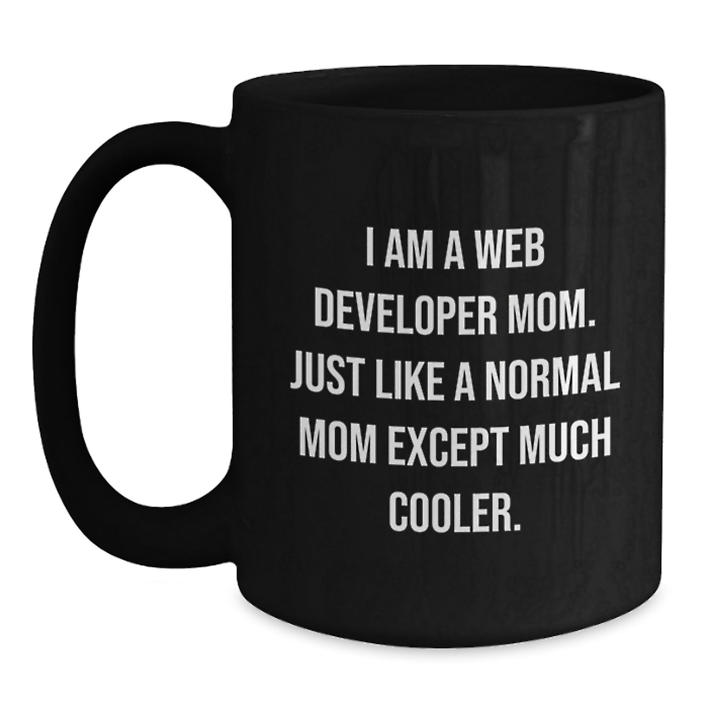 Funny Web Developer Gifts for Men - I Am A Web Developer Mom Mug, Black Coffee Mug, Unique Christmas Unique Gifts from Family to Friends, Web Developer Mom Gifts - Main