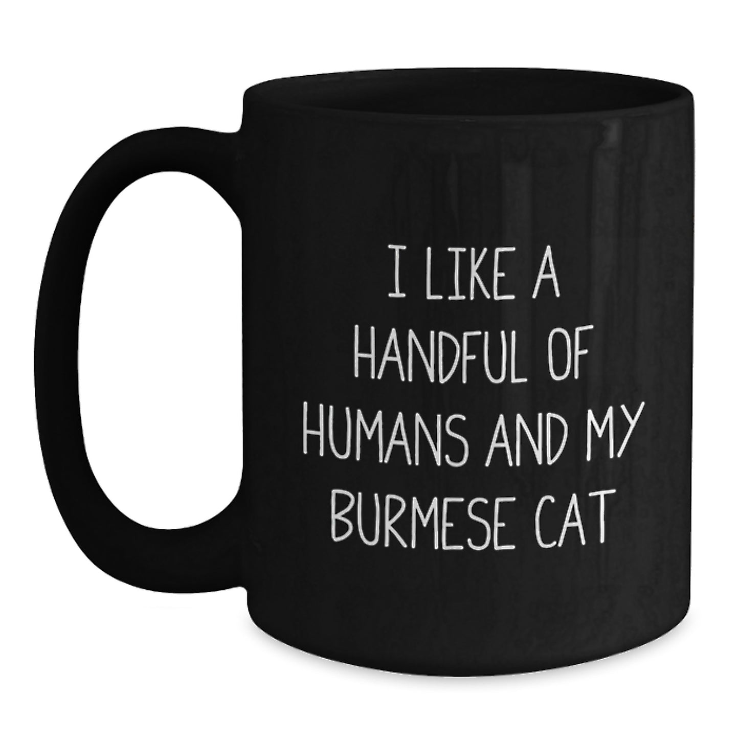 Funny Burmese Cat Love Gifts for Cat Lovers - Black Coffee Mug for Men Women Friends Coworkers Family - Main