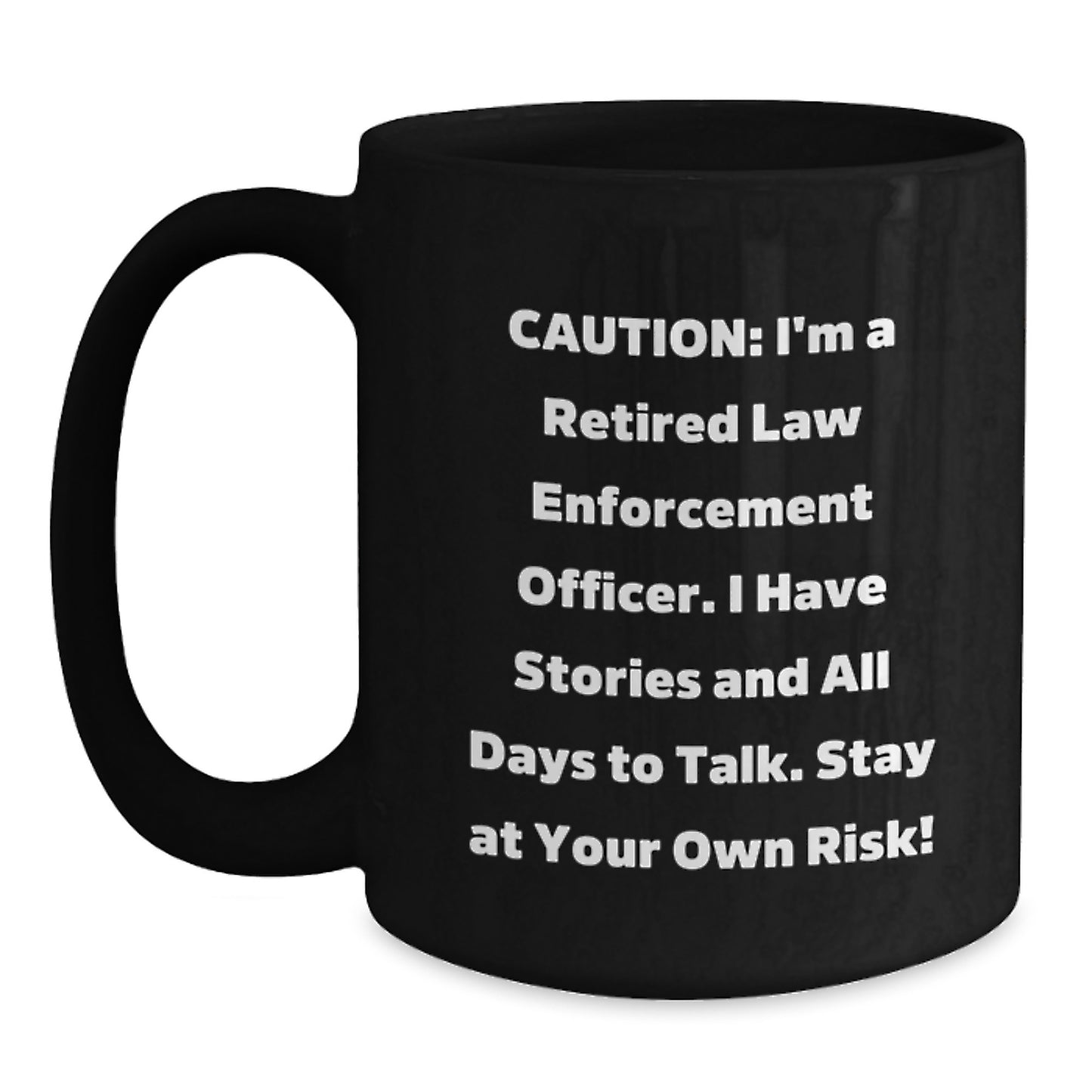 Funny Law Enforcement Officer Gifts, Black Coffee Mugs for Men, Unique Christmas Unique Gifts from Friends to Law Enforcement Officer - Main