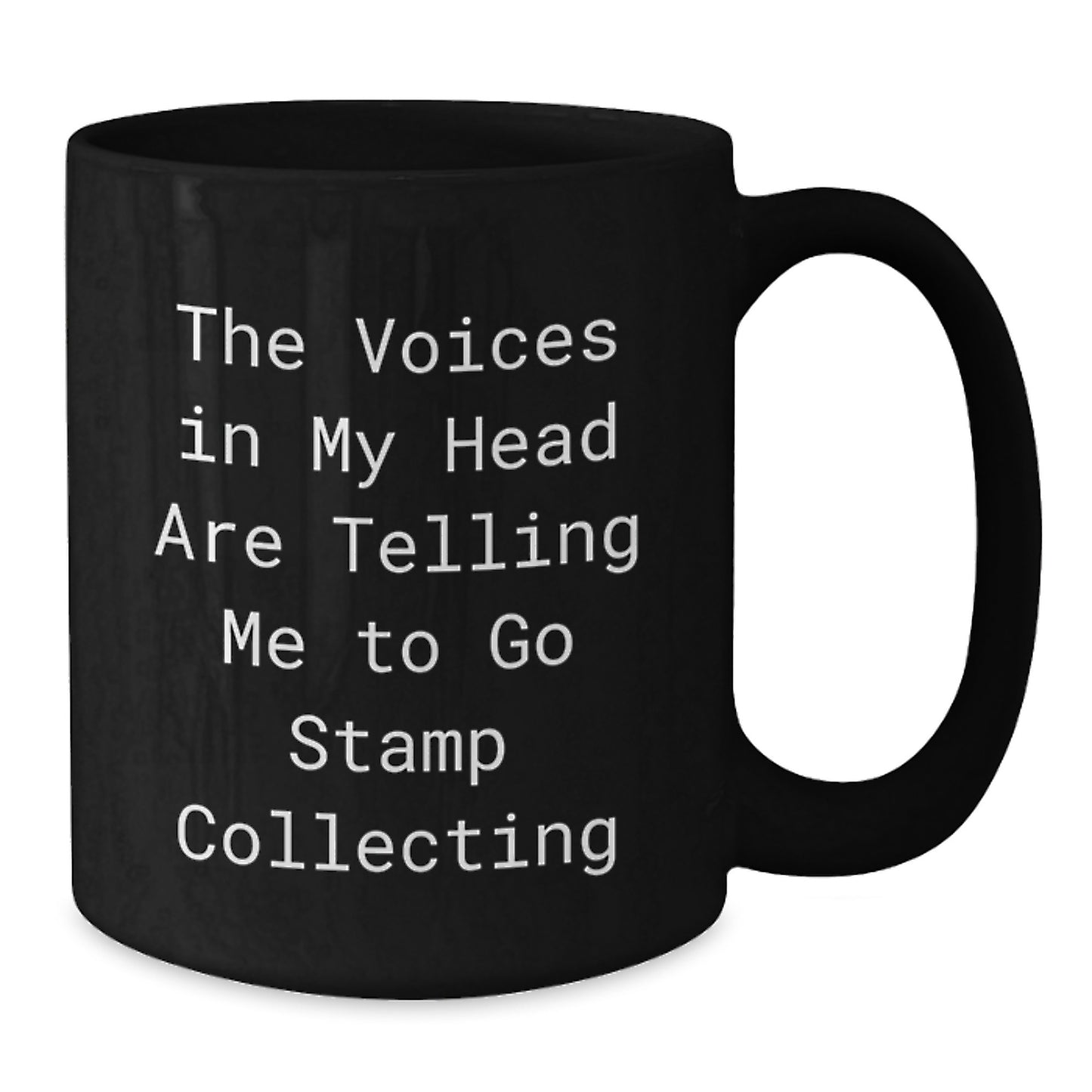 Funny Stamp Collecting Humor Gifts for Stamp Collectors, Black Ceramic Coffee Mugs with Christmas Quote, Gifts from Friends, Co-workers, Family - Additional