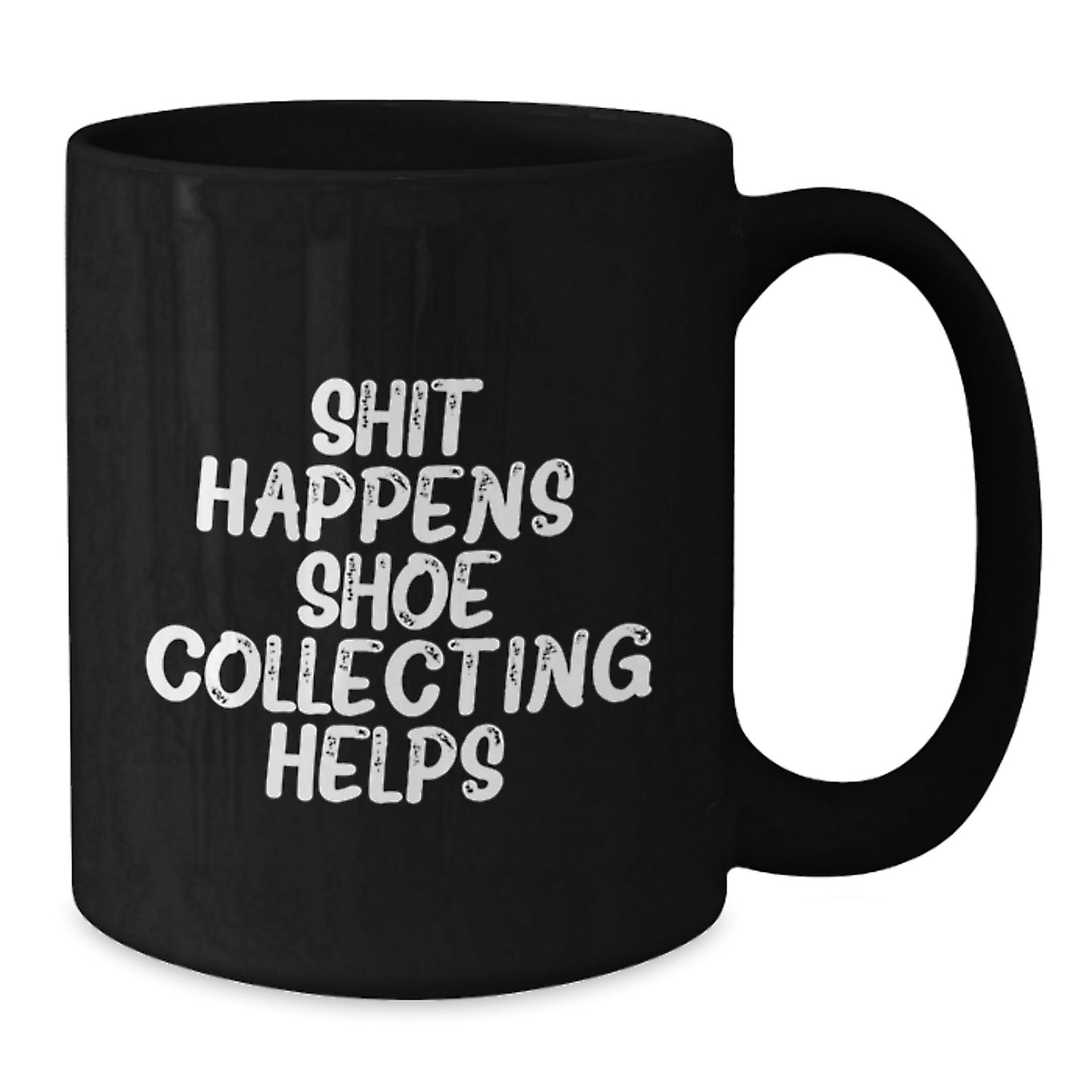 Funny Shoe Collecting Black Coffee Mug Gifts from Friends and Family for Christmas Morning - Additional