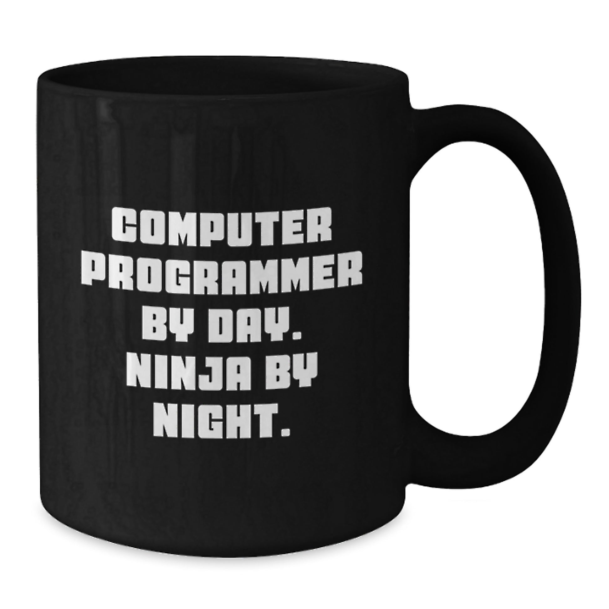 Funny Computer Programmer Gifts, Computer Programmer By Day. Ninja By Night., Black Coffee Mug, Birthday Unique Gifts from Friends, Gifts for Computer Programmer - Additional