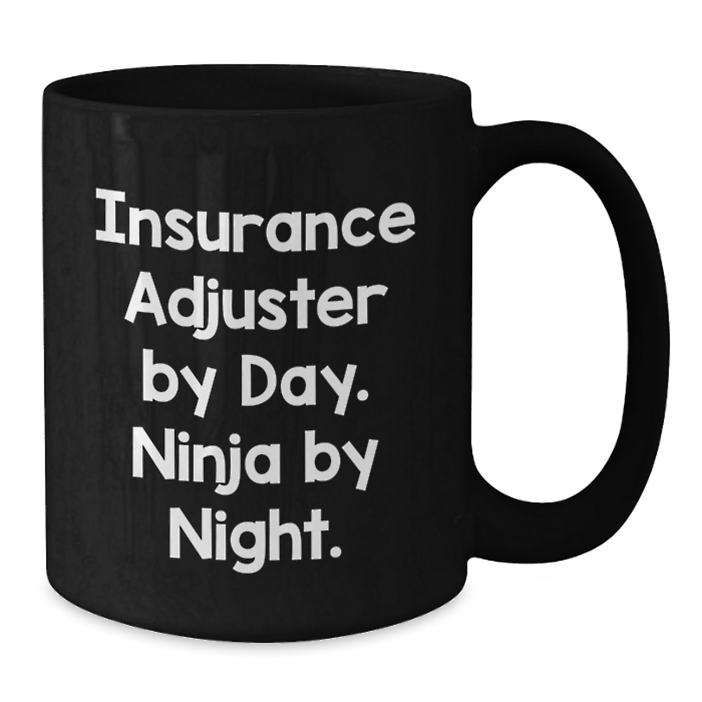 Insurance Adjuster Ninja Gifts for Him, Funny Black Coffee Mug with 'Insurance Adjuster By Day. Ninja By Night.' Quote, Birthday Unique Gifts from Friends, Coworkers, or Family - Additional