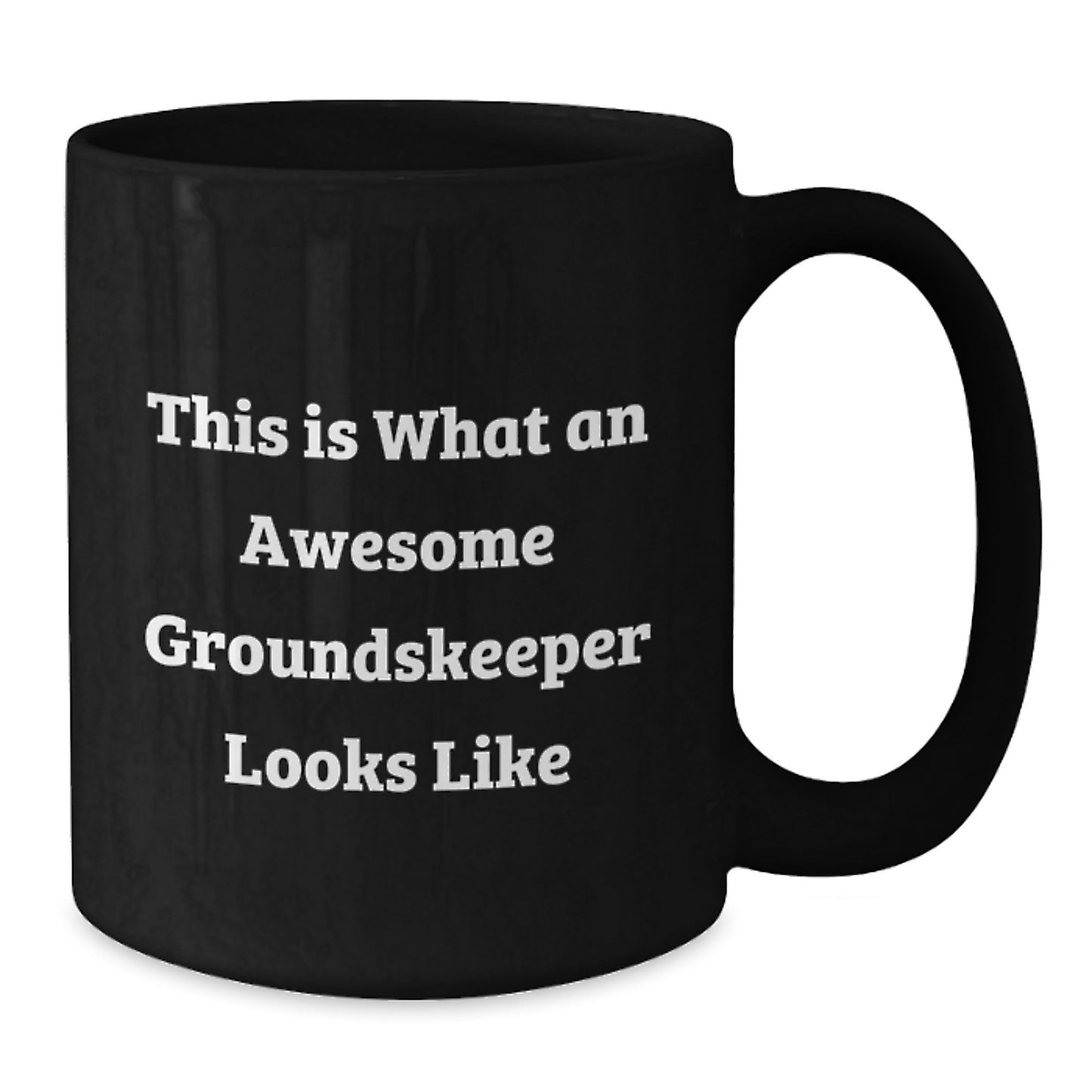 Funny groundskeeper Gifts for Men - This Is What An Awesome groundskeeper Looks Like Black Coffee Mug - Unique Christmas Memorable Presents for groundskeeper from Friends - Additional