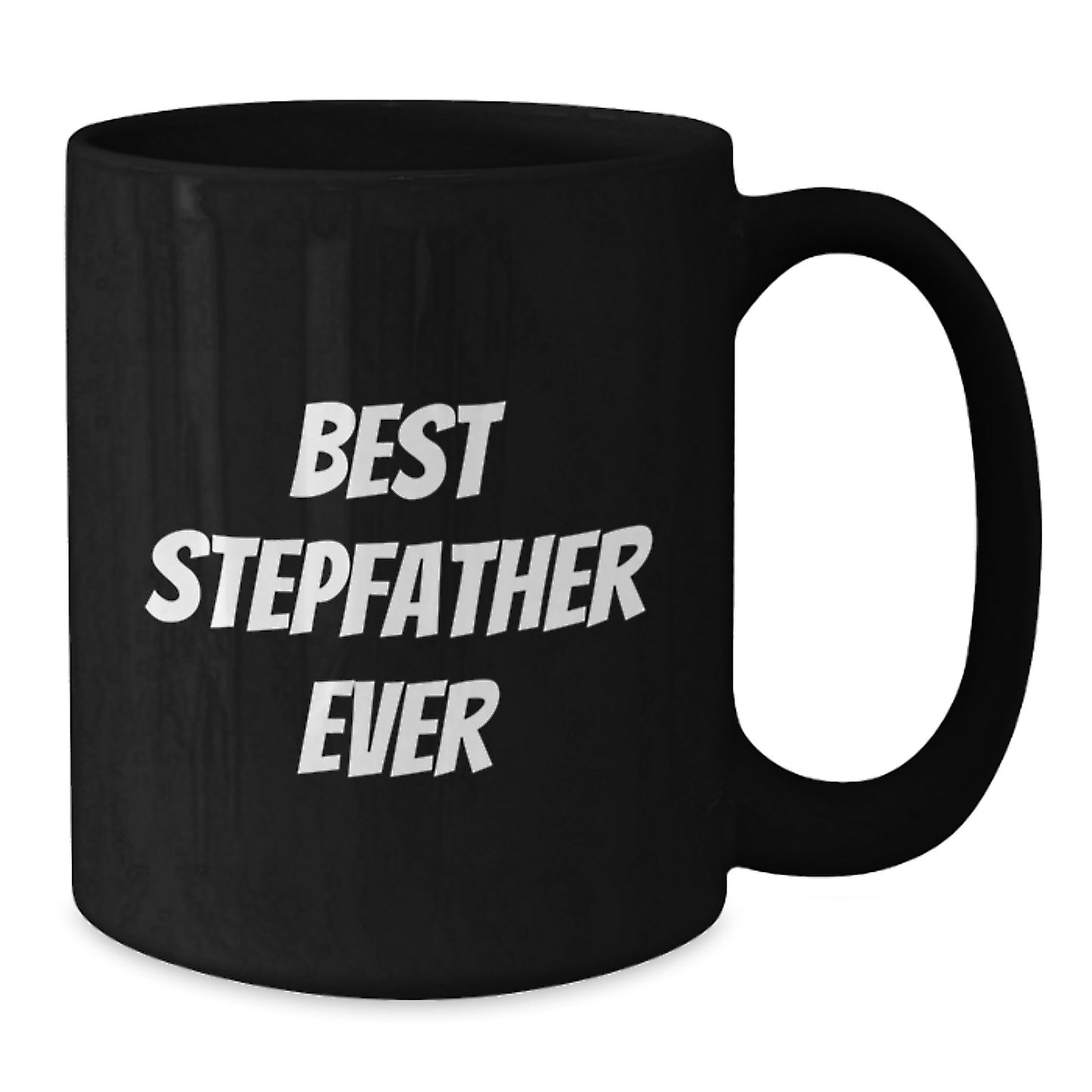 Funny Stepfather Gifts for Men, Best Stepfather Ever Black Coffee Mug, Christmas Unique Gifts from Men to Stepfather - Additional