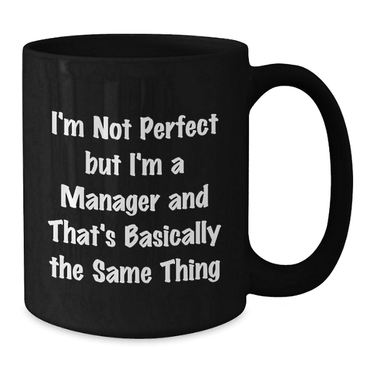 Funny Manager Gifts for Men, Women and Coworkers - Black Coffee Mug, Perfect for Christmas Unique Gifts from Friends to Family - Additional