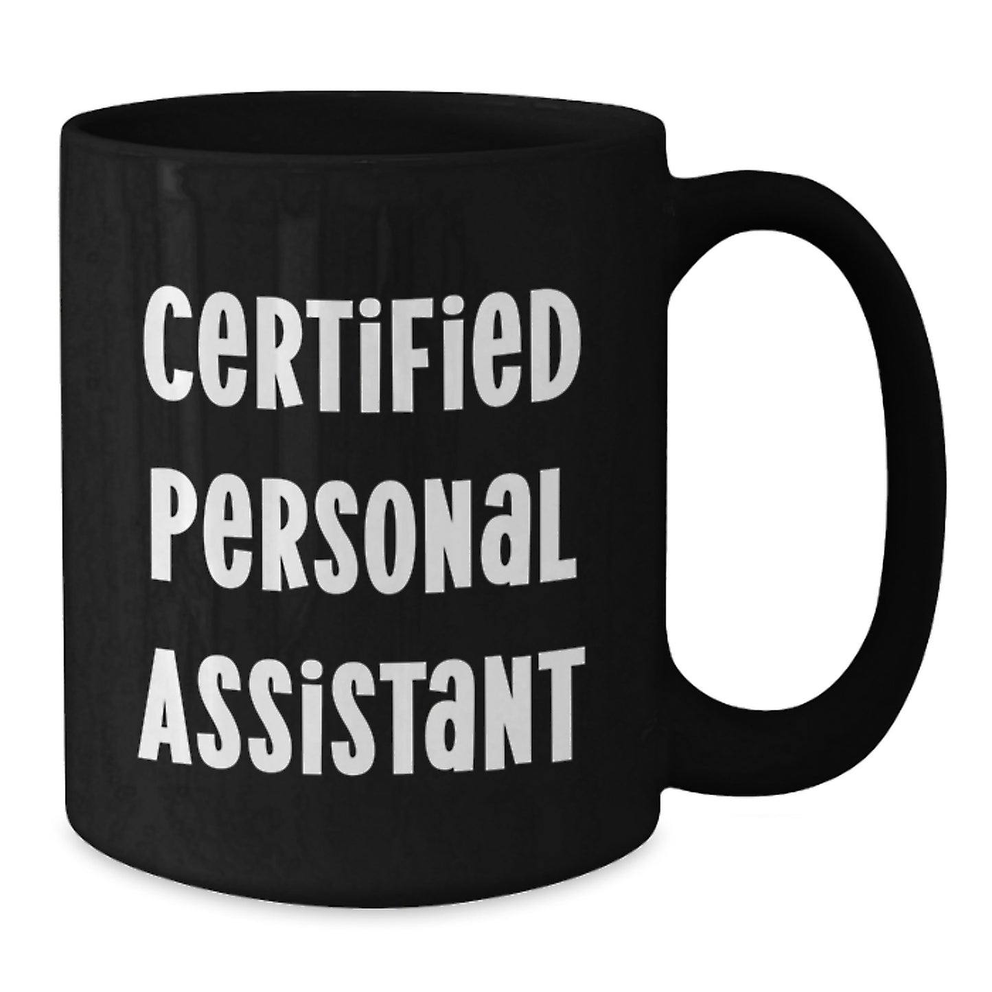Funny Quote Gifts from Friends to Personal Assistant Christmas Unique Mugs, 'You're a Personal Assistant, Not a Hero' Black Coffee Mug, 11oz or 15oz Ceramic, Microwave and Dishwasher Safe - Additional