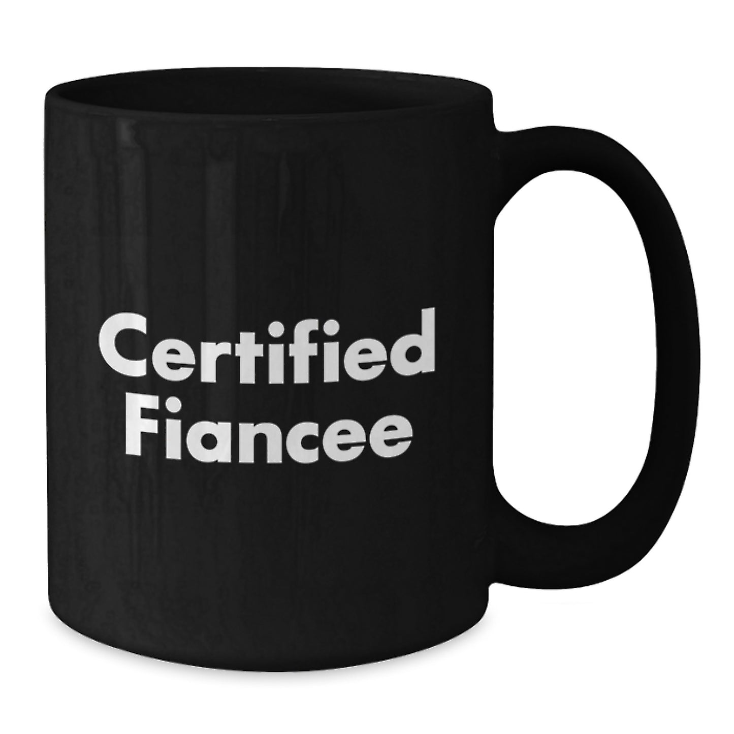 Funny Fiancee Gifts from Men, Women, Friends, Family - Certified Fiancee Black Coffee Mugs for Christmas Unique Gifts - Additional