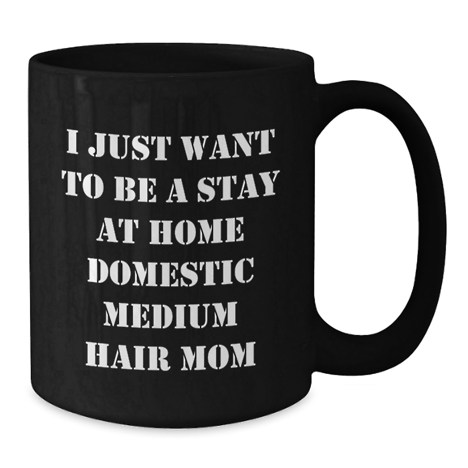 Funny Domestic Medium Hair Cat Mom Gifts from Family Friends for Graduation Unique Gifts - I Just Want To Be A Stay At Home Domestic Medium Hair Mom - Additional