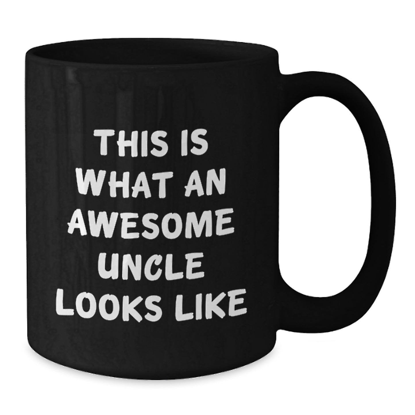 Funny Uncle Gifts from Men to Uncle, Black Coffee Mug for Graduation, This Is What An Awesome Uncle Looks Like - Additional