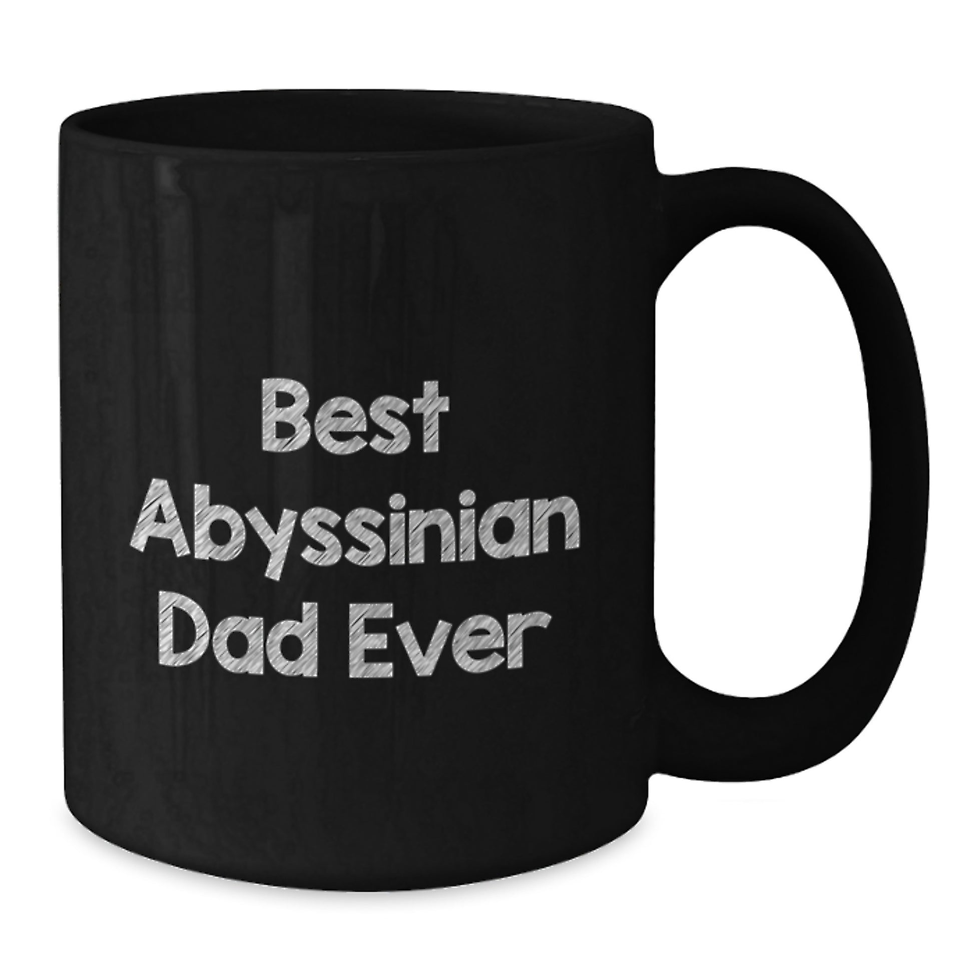 Funny Abyssinian Cat Gifts for Abyssinian Cat Lovers, Best Abyssinian Dad Ever, Black Coffee Mug for Birthday Unique Gifts from Men to Friends - Additional