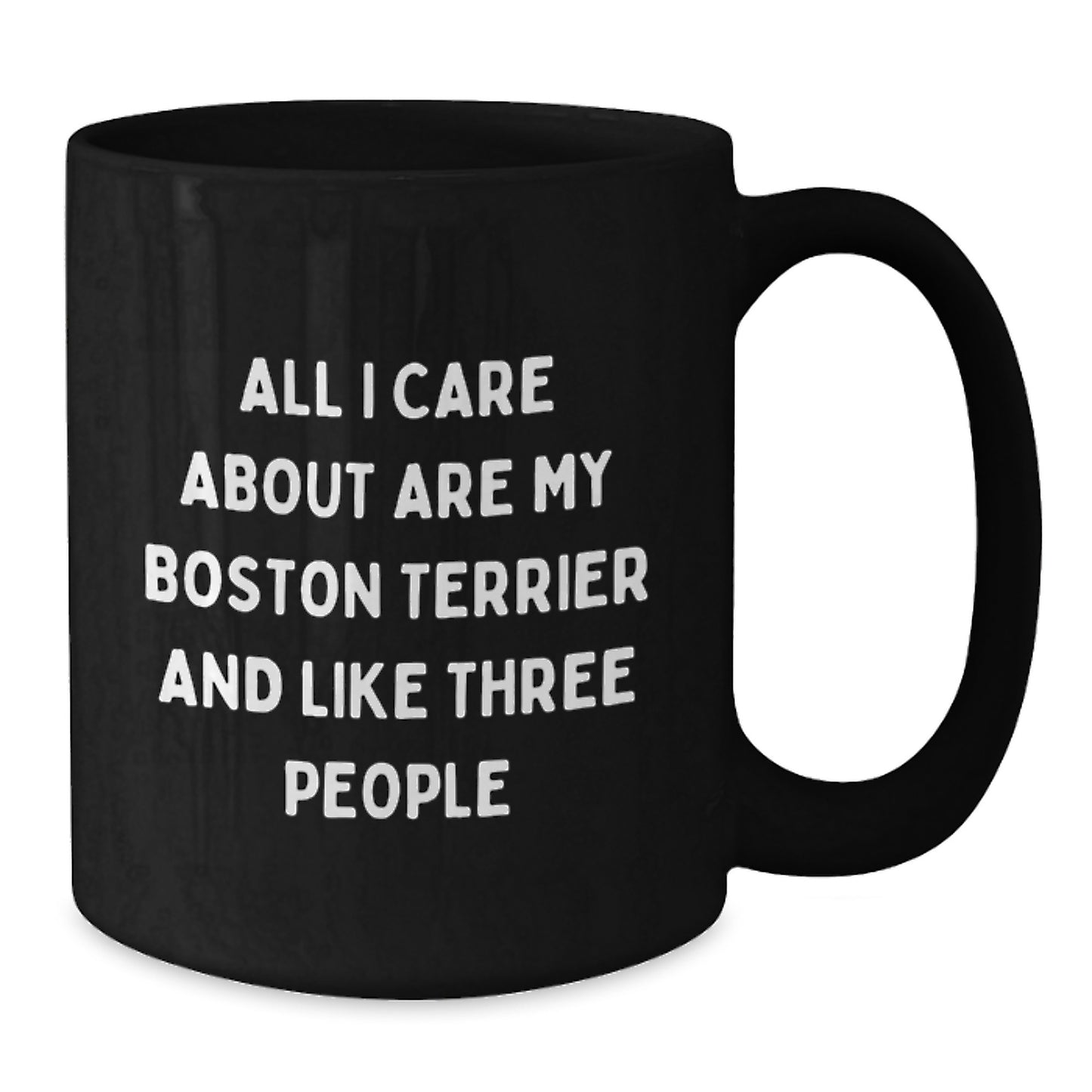 Funny Boston Terrier Dog Lover Gifts from Women to Friends - All I Care About Are My Boston Terrier Mug for Birthday, Black Coffee Mug, Boston Terrier Dog Enthusiasts - Additional