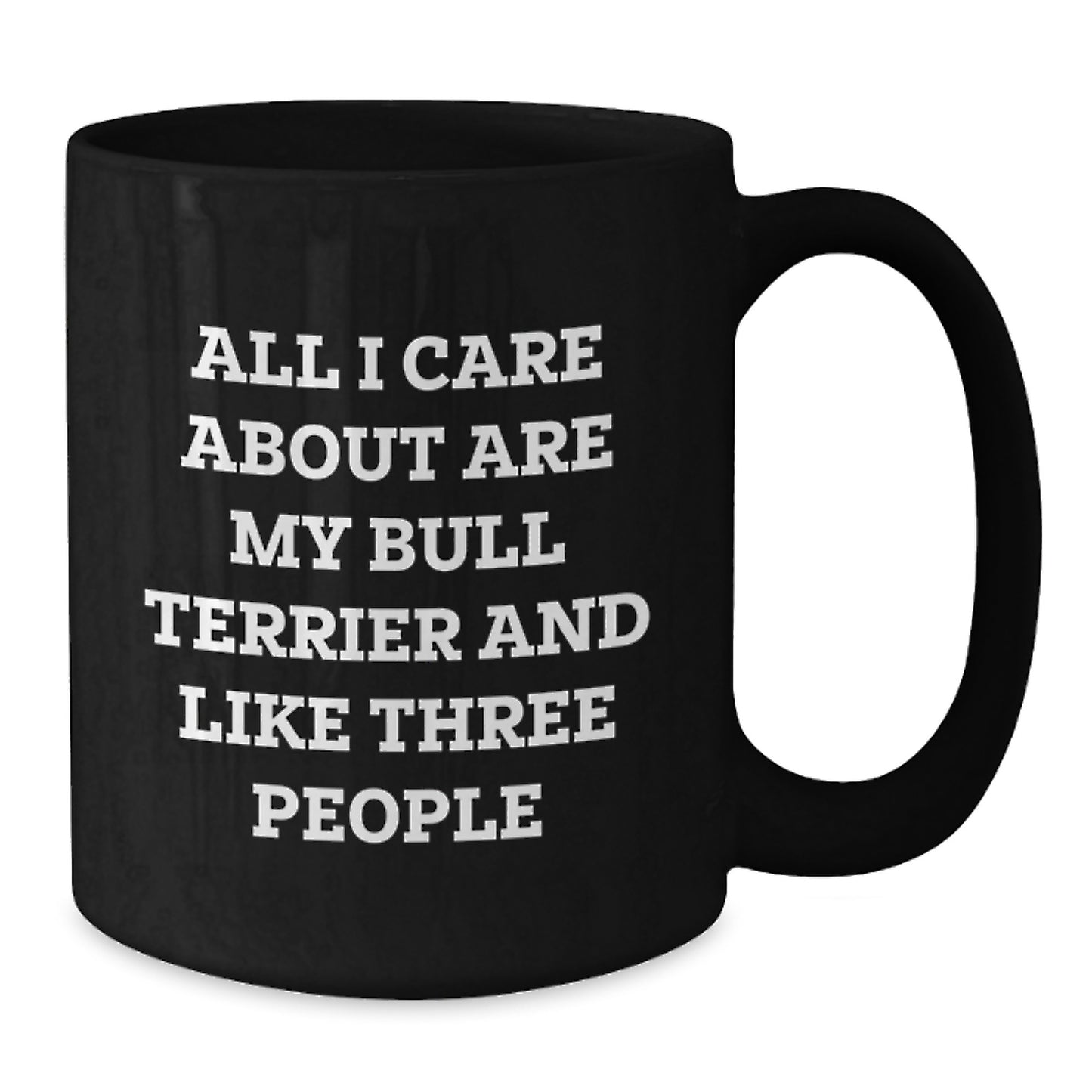 Funny Bull Terrier Dog Lover Gifts from Friends for Birthday, All I Care About Are My Bull Terrier And Like Three People Ceramic Mug - Additional