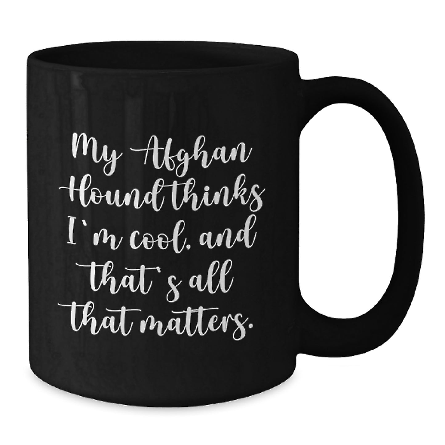 Funny Afghan Hound Dog Gifts from Men for Valentine's - Black Coffee Mug - Additional