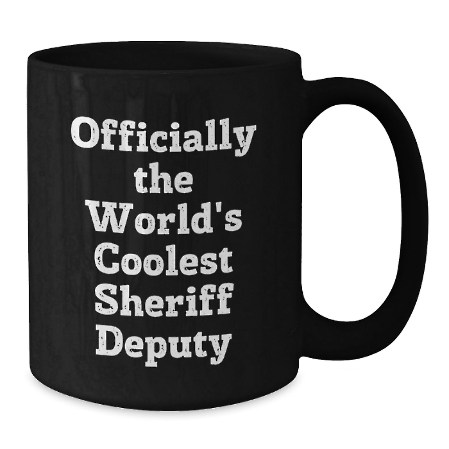 Funny Sheriff Deputy Gifts, Officially The World's Coolest Sheriff Deputy Black Coffee Mug, Birthday Unique Gifts from Friends, Sheriff Deputy Lovers - Additional