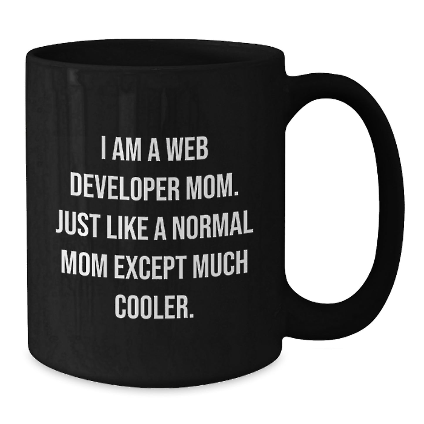 Funny Web Developer Gifts for Men - I Am A Web Developer Mom Mug, Black Coffee Mug, Unique Christmas Unique Gifts from Family to Friends, Web Developer Mom Gifts - Additional