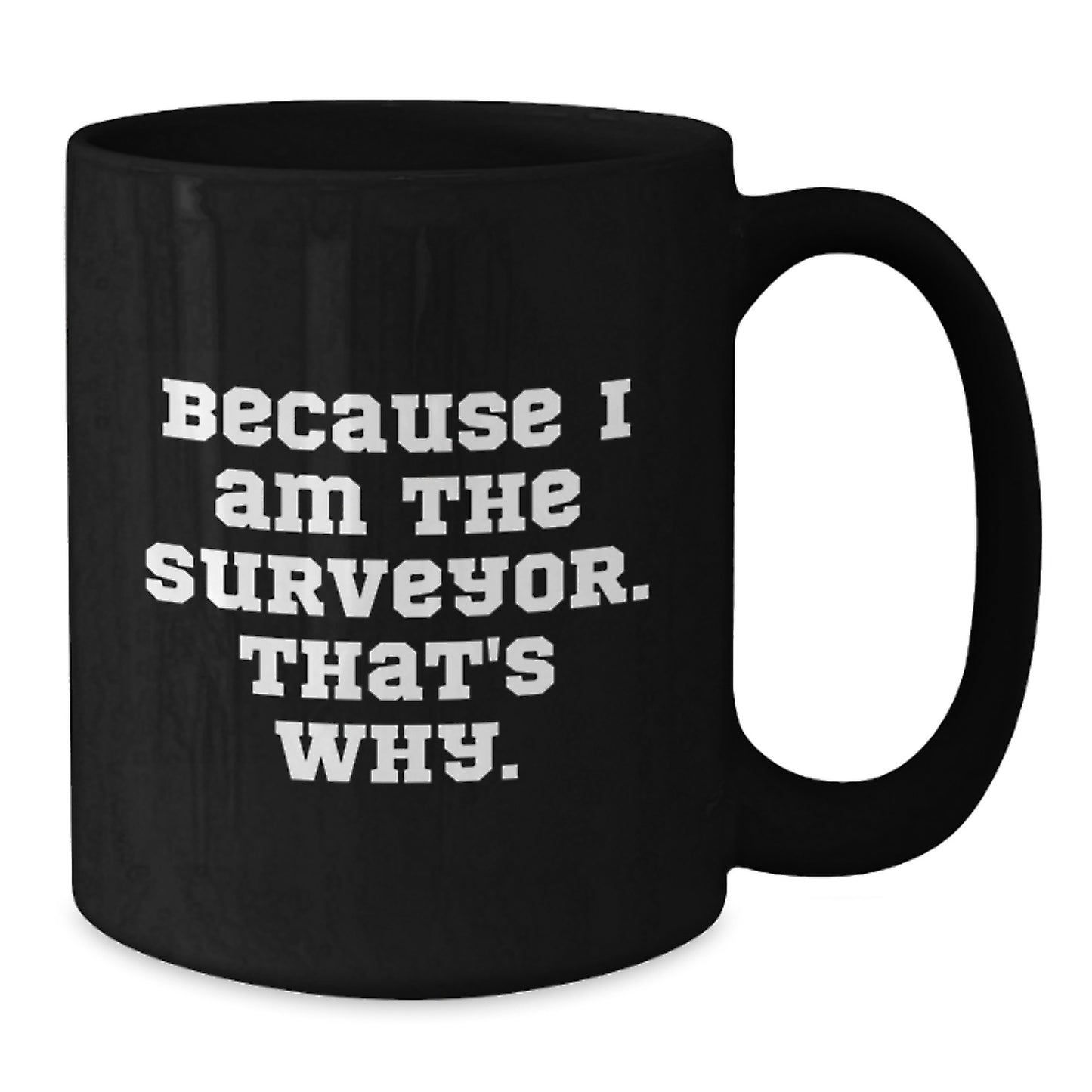 Funny Surveyor Black Coffee Mug Gifts for Surveyor Enthusiasts Gifts from Friends - Additional