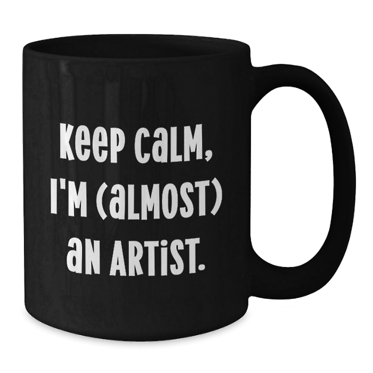 Gifts from Friends for Artist Men, Unique Christmas Mugs with Funny Quote, Black Ceramic 15oz Coffee Mug - Additional