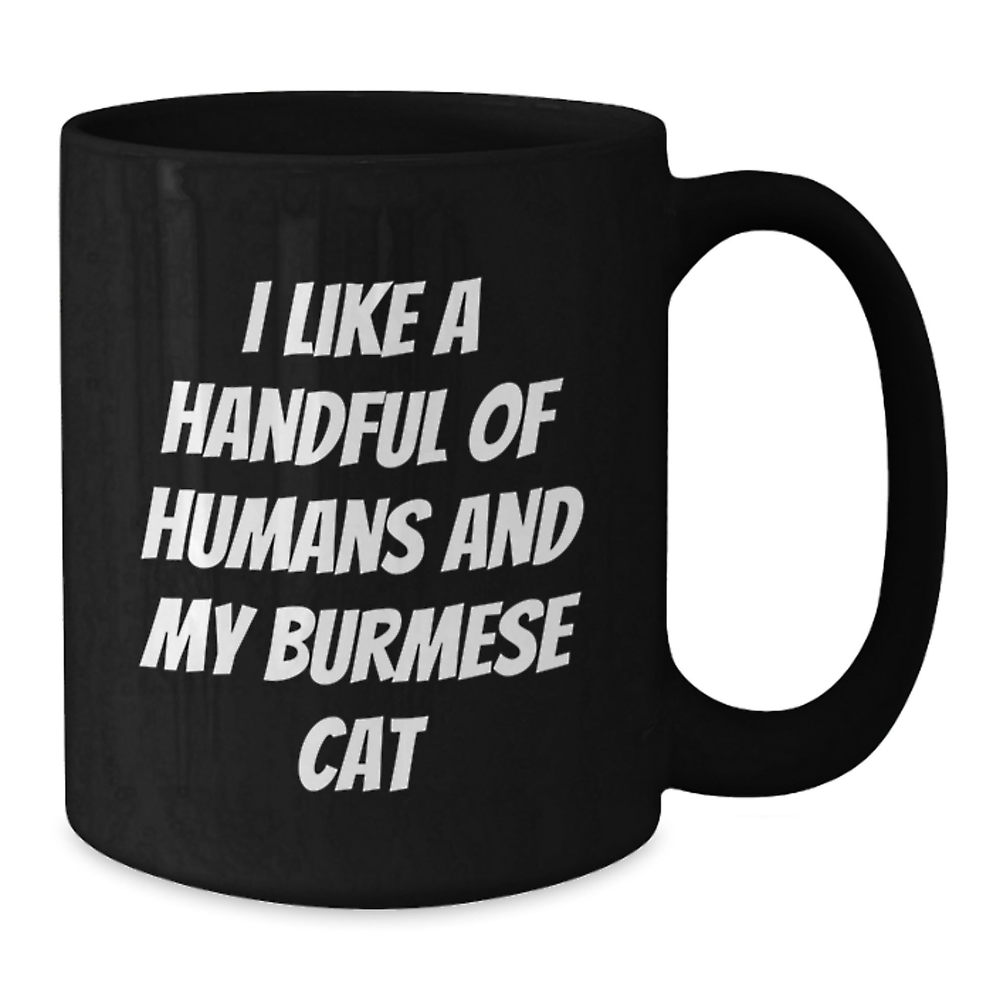 Funny Burmese Cat Gift for Men, Women, Friends, and Family - Black Coffee Mug - Christmas Unique Gifts from Lover of Burmese Cats - Additional