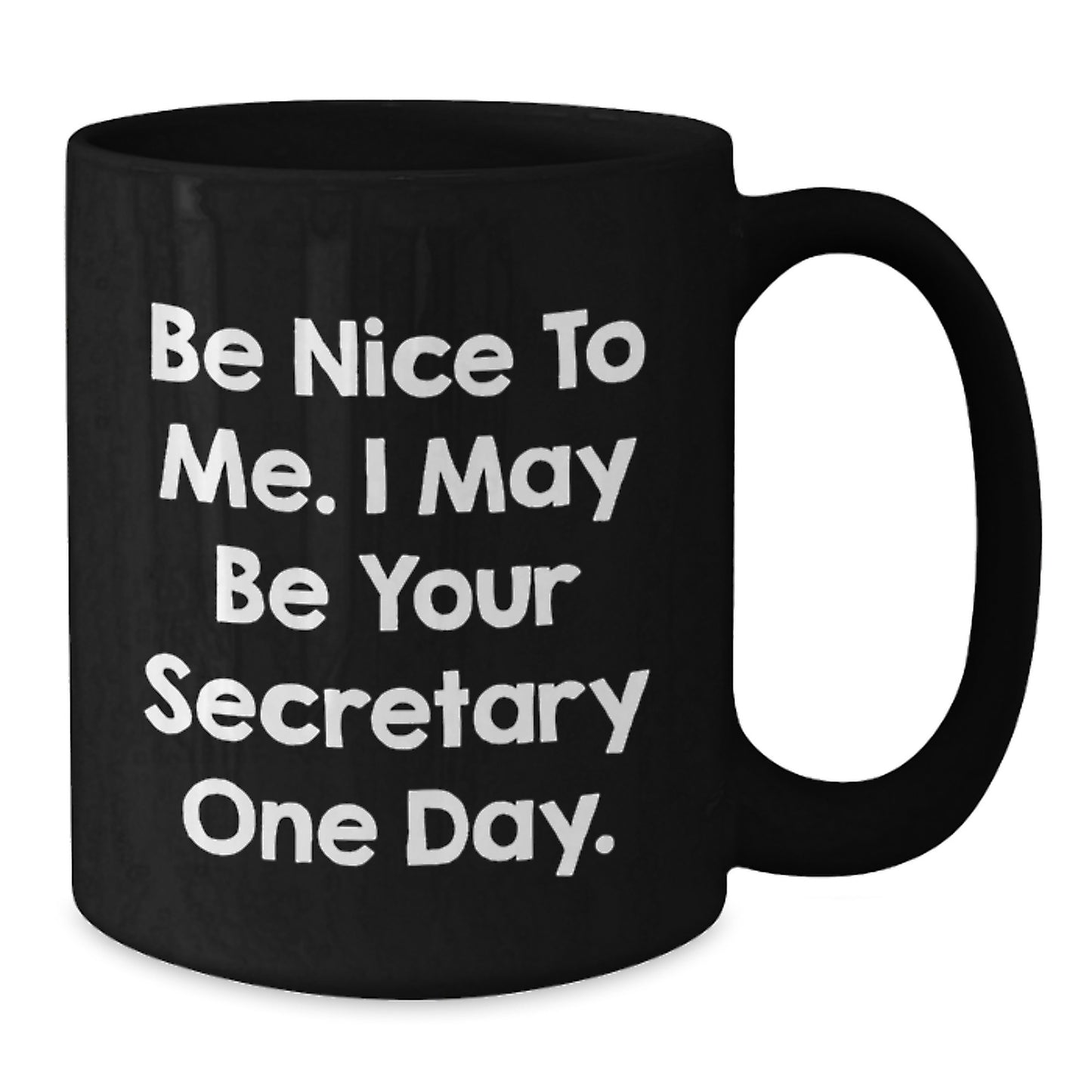 Funny Secretary Gifts from Men to Women, Black Coffee Mug for Friends, Coworkers, Family Christmas Unique Presents - Additional