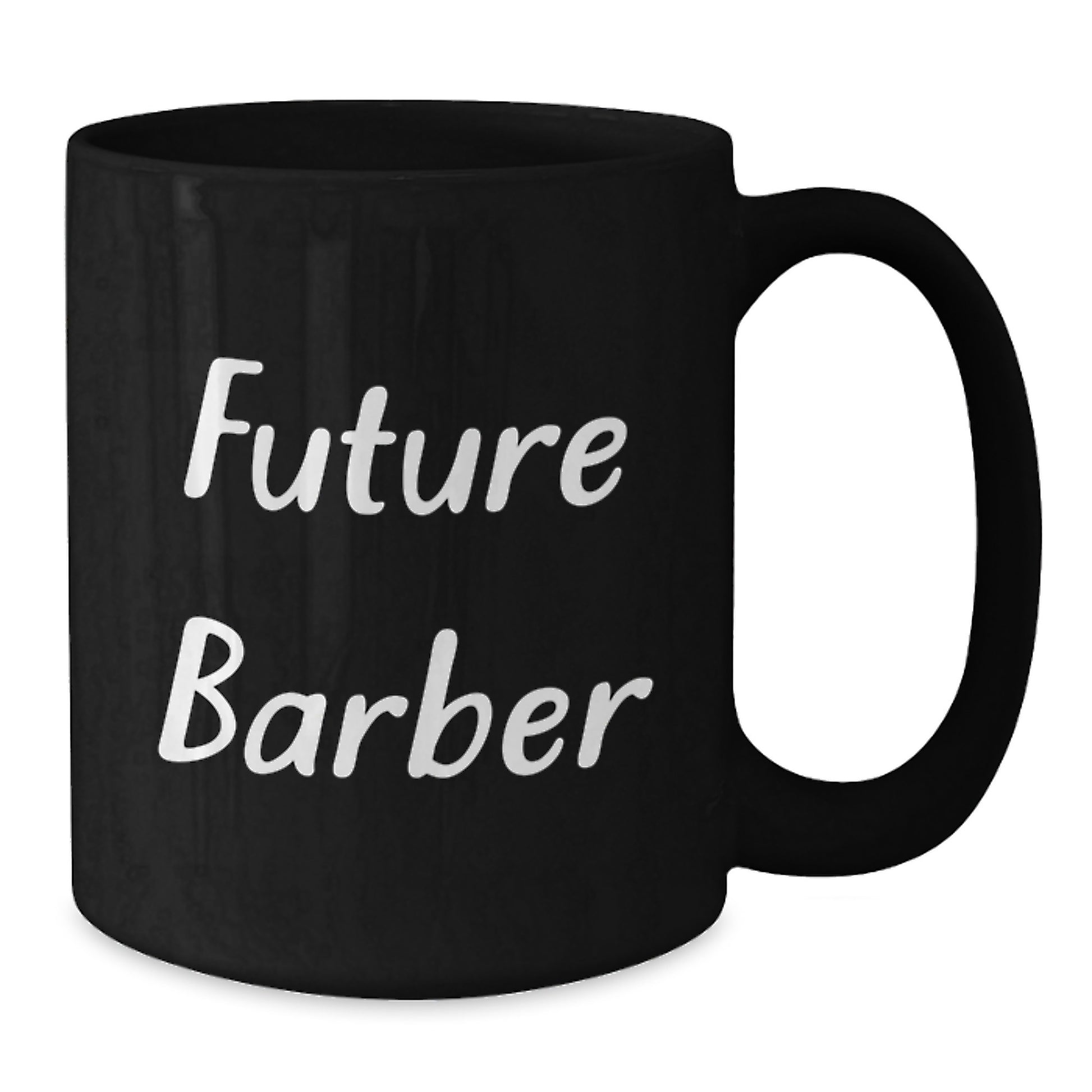 Funny Future Barber Graduation Gifts from Friends for Him Black Coffee Mug, 'To Future Barber, a Cut Above the Rest' - Additional