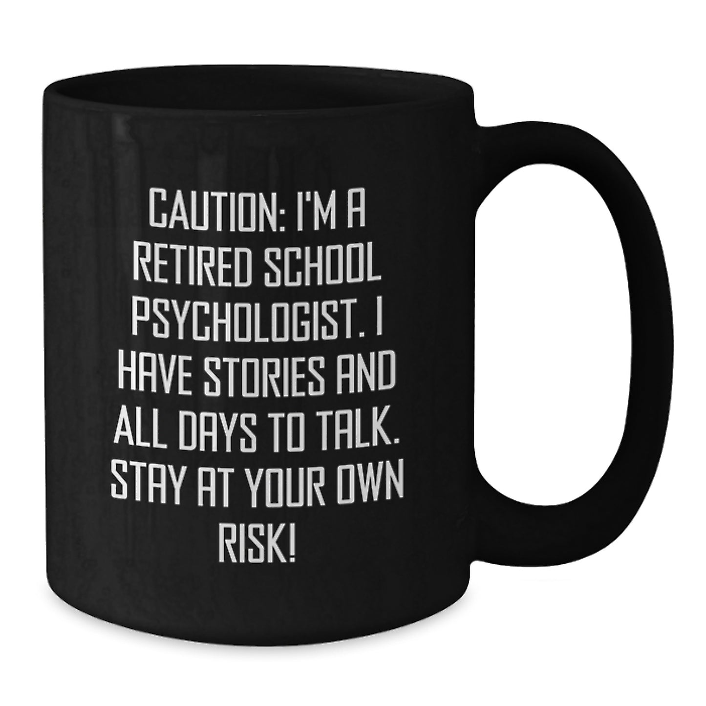Funny Gifts from Men to School Psychologists, Unique Black Coffee Mugs for Christmas, Sarcastic Quote - Additional