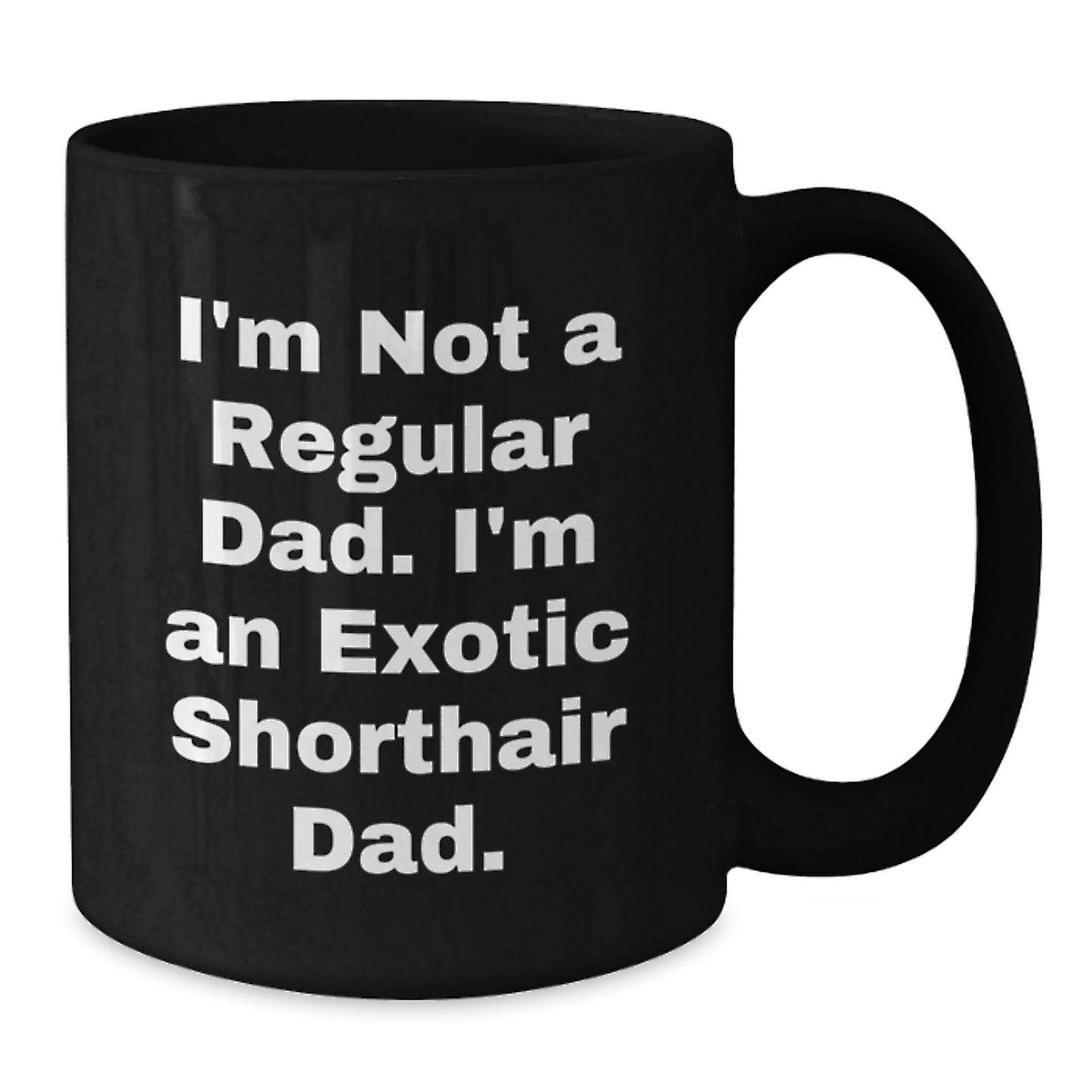 Exotic Shorthair Cat Dad Funny Coffee Mug Gifts for Men from Friends, Unique Graduation - Additional