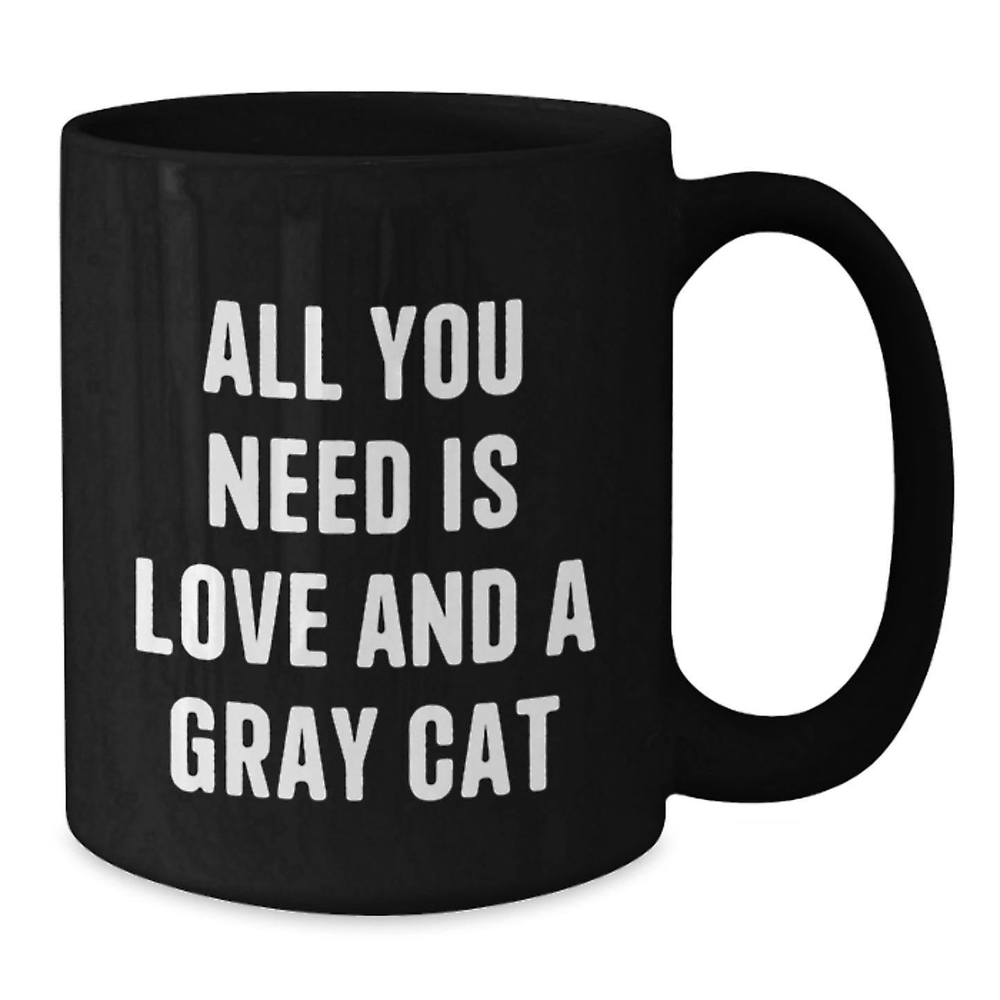 Gray Cat Lover Gifts from Friends to Family, Funny Black Coffee Mug for Christmas Unique Presents - Additional