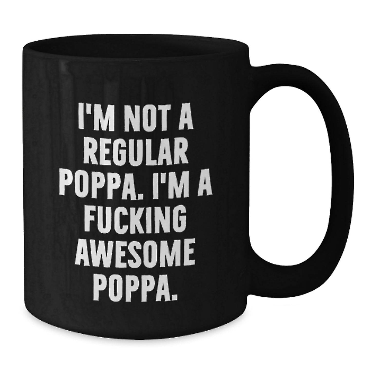 Funny Poppa Black Coffee Mug Gifts for Poppa from Family, Great Unique Christmas Memorable Presents for Men - Additional