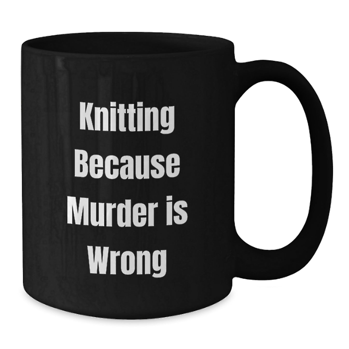 Knitting Lovers' Humorous Gifts, Funny Black Coffee Mugs for Knitting Enthusiasts, Birthday Unique Gifts from Friends, Black Coffee Mug for Knitting Aficionados - Additional