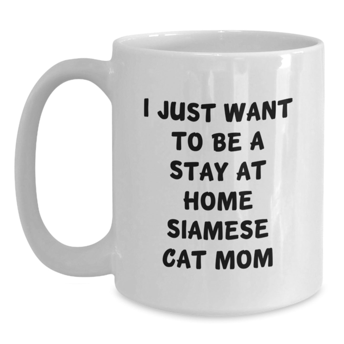Funny Siamese Cat Mom White Coffee Mug Gifts from Friends, Gifts for Siamese Cat Lovers, Perfect Graduation Unique Gifts for Her - Main