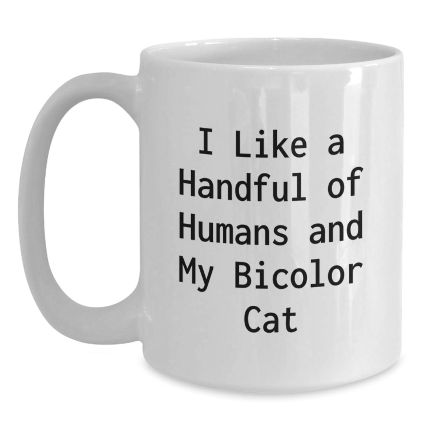 Funny Bicolor Cat Gifts for Cat Lovers from the Heart - White Coffee Mug, 11oz/15oz - Main