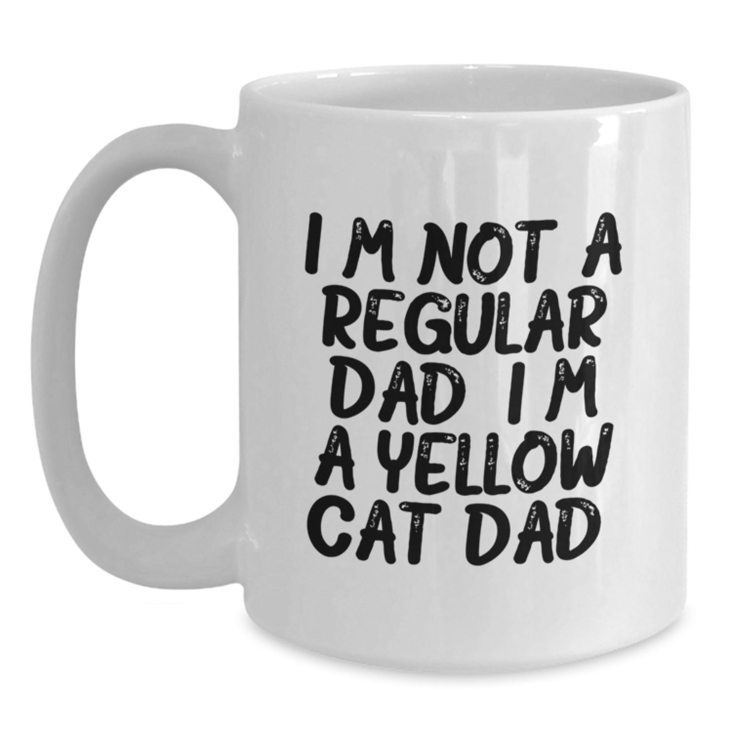 Yellow Cat Dad Funny Gifts from Friends for Yellow Cat Lovers, White Coffee Mug, Birthday Unique Gift Ideas - Main